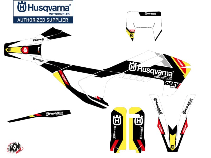 kit graphique motocross husqvarna te 150 rocky noir | Husqvarna | Kutvek - View 2