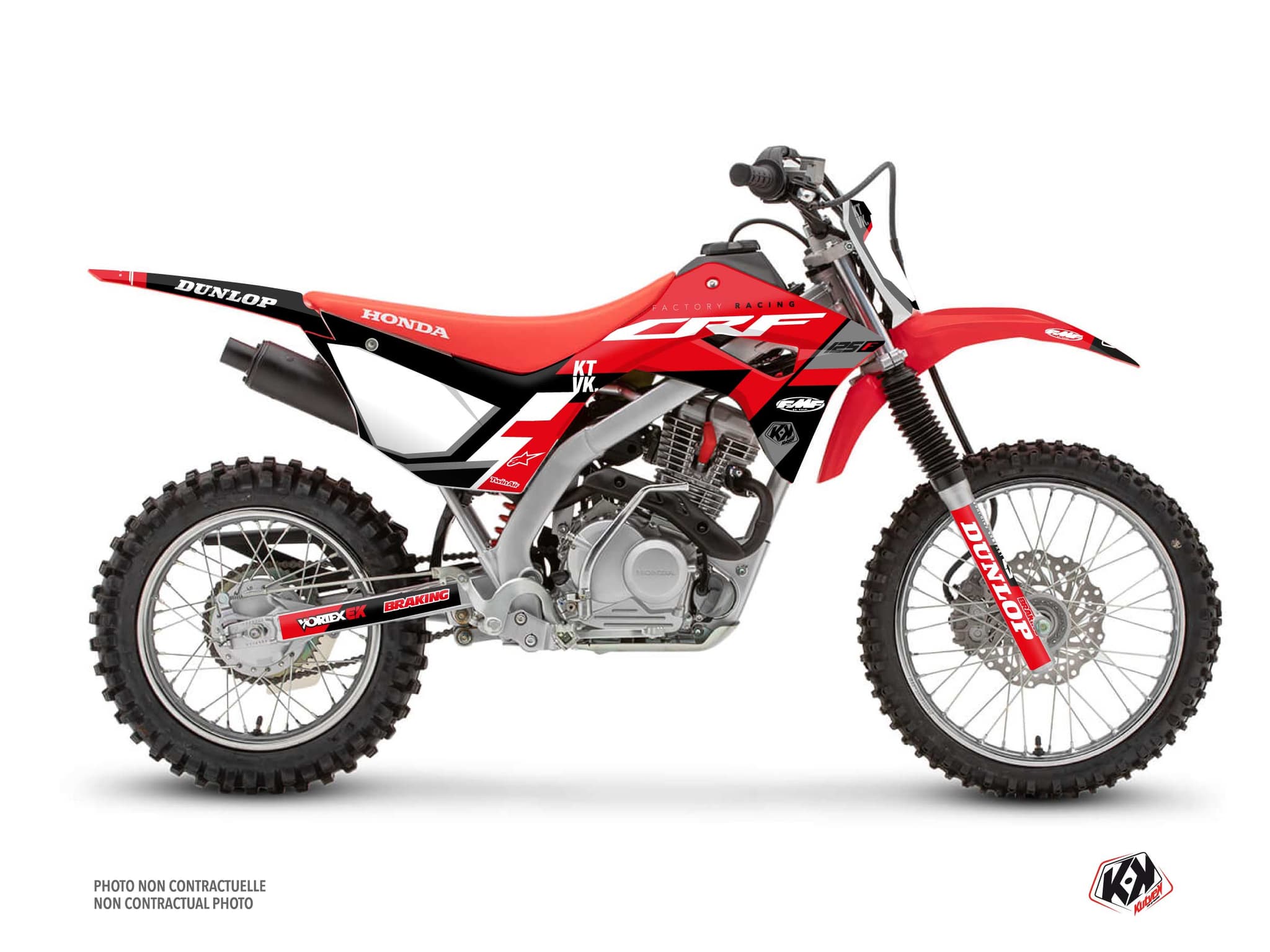 kit graphique motocross honda crf 125 f rookie rouge  
