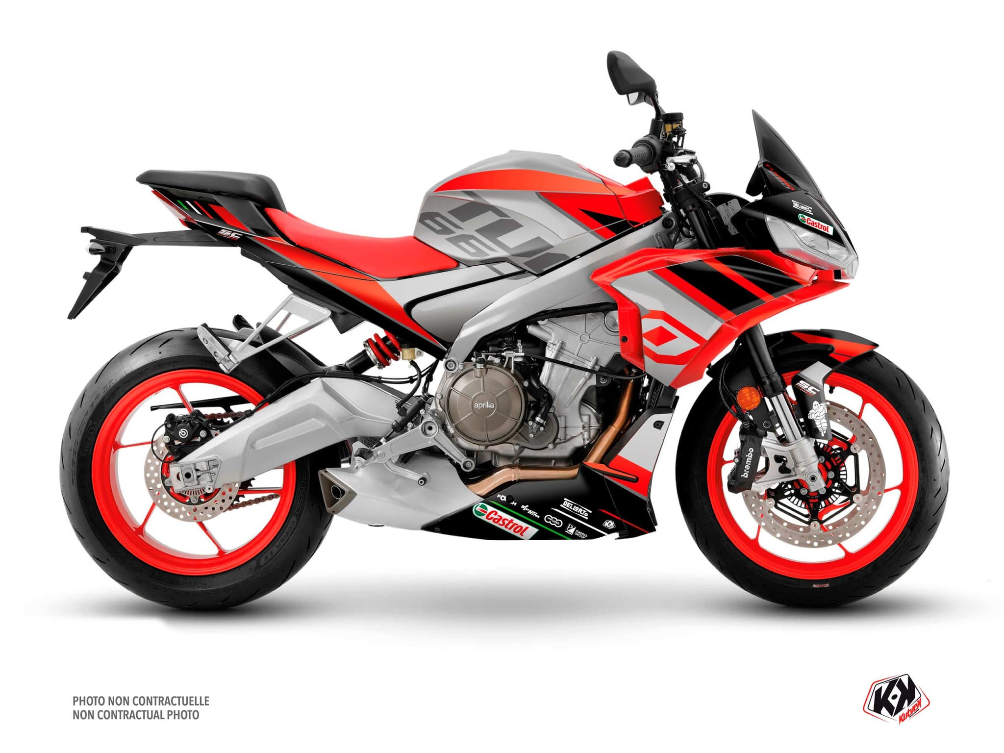 Kit Graphique Moto Rumble Aprilia Tuono 660 Gris