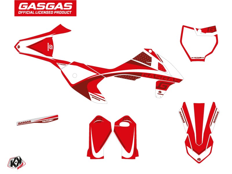 deko-set moto-cross rush gasgas mc 50 rot | GASGAS | Kutvek - View 2