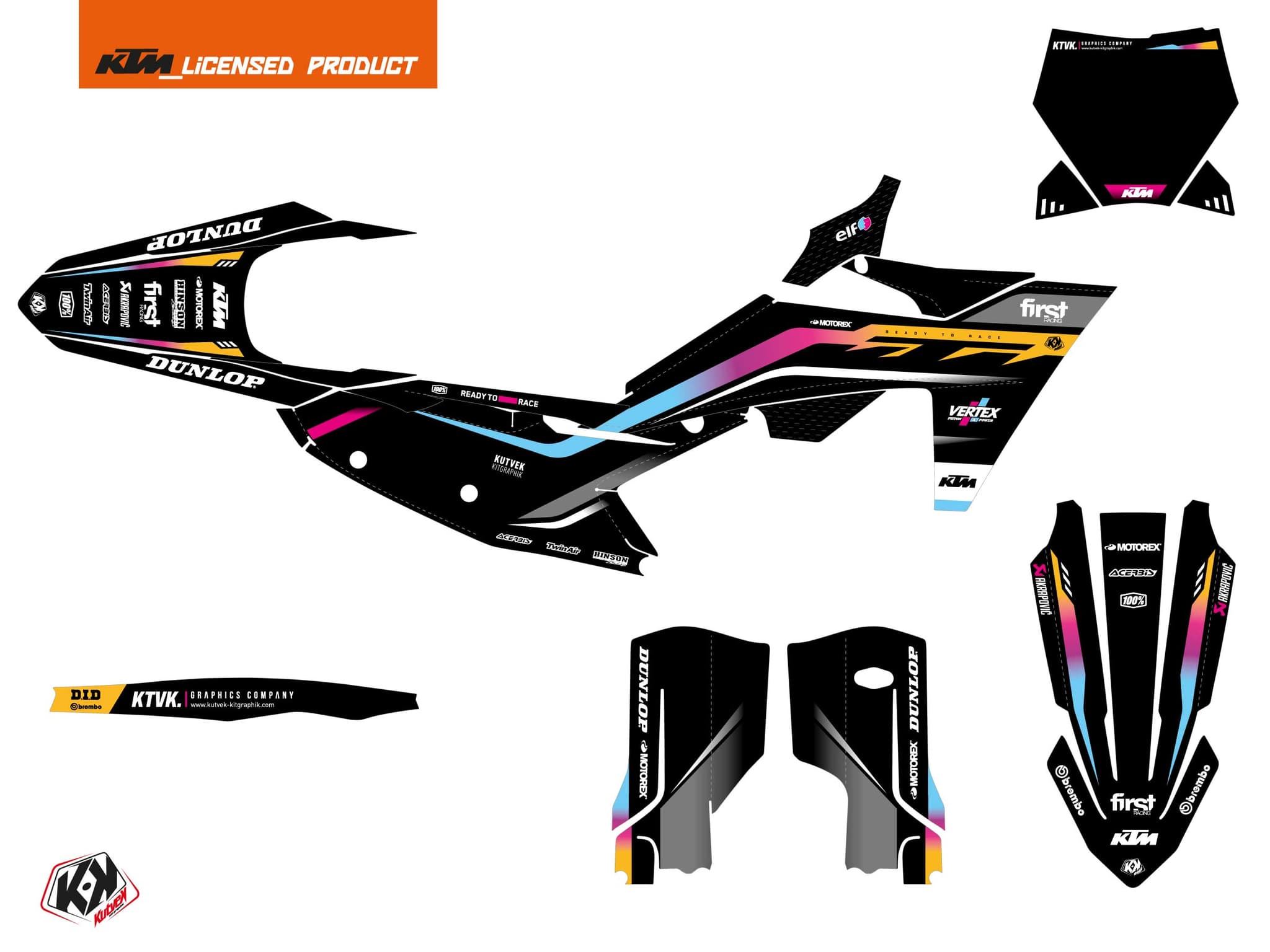 kit graphique motocross ktm sx 150 score colors | KTM | Kutvek - View 3