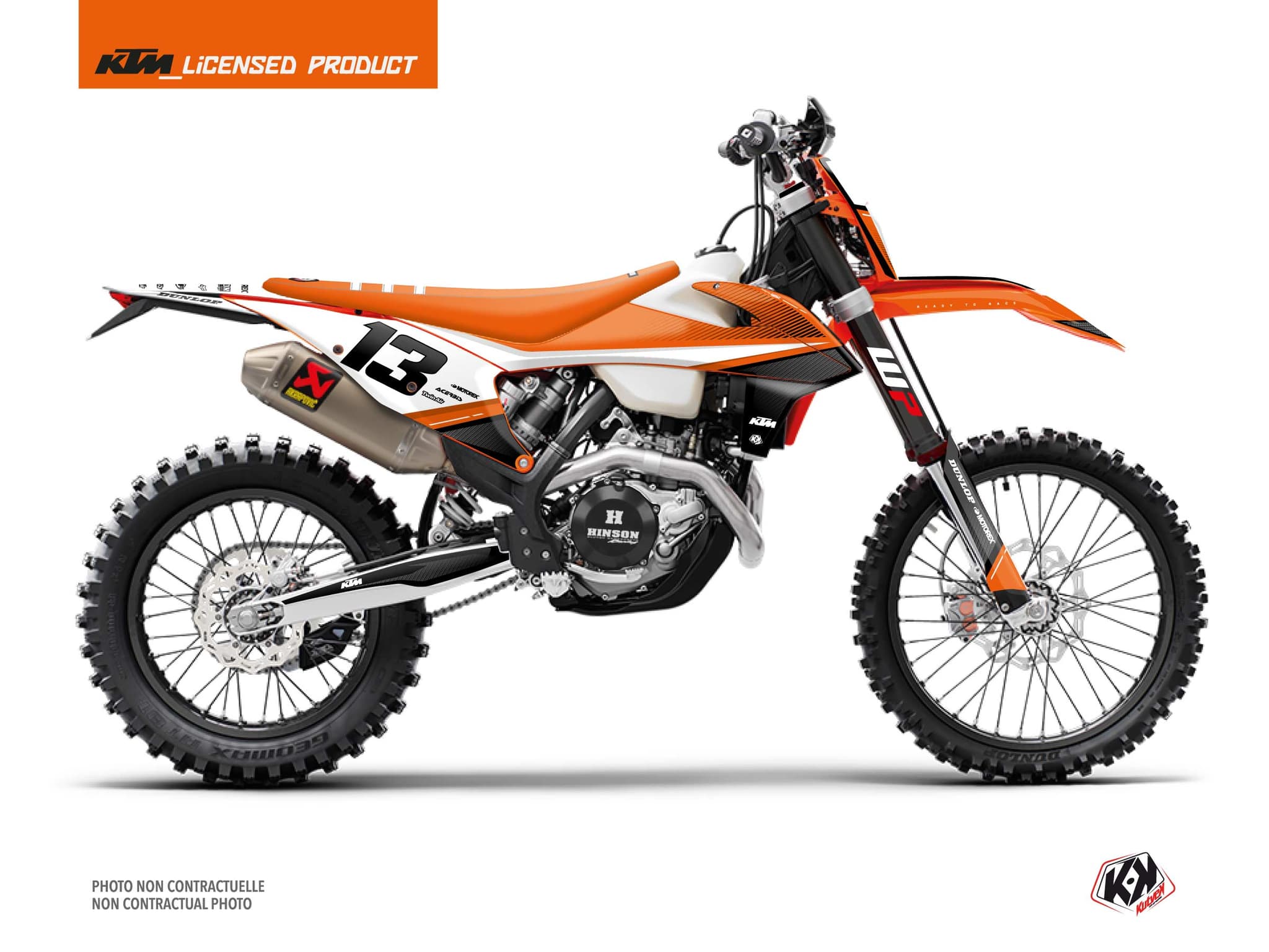 Kit graphique Moto Cross Shaw KTM EXC-EXCF Noir