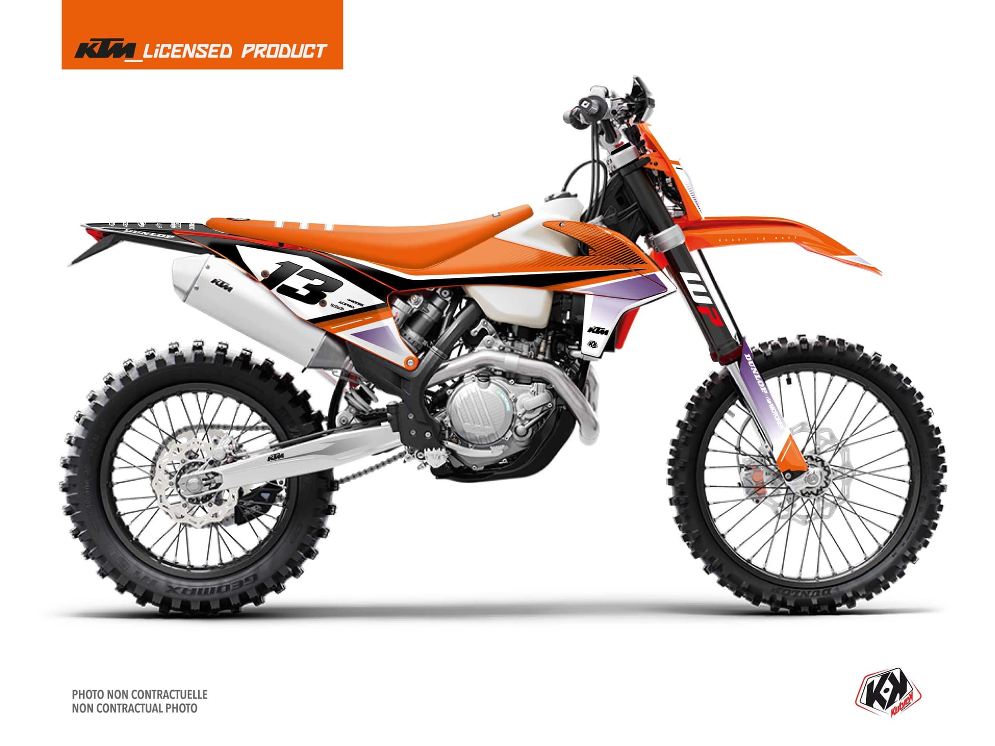Kit graphique Moto Cross Shaw KTM EXC-EXCF Violet