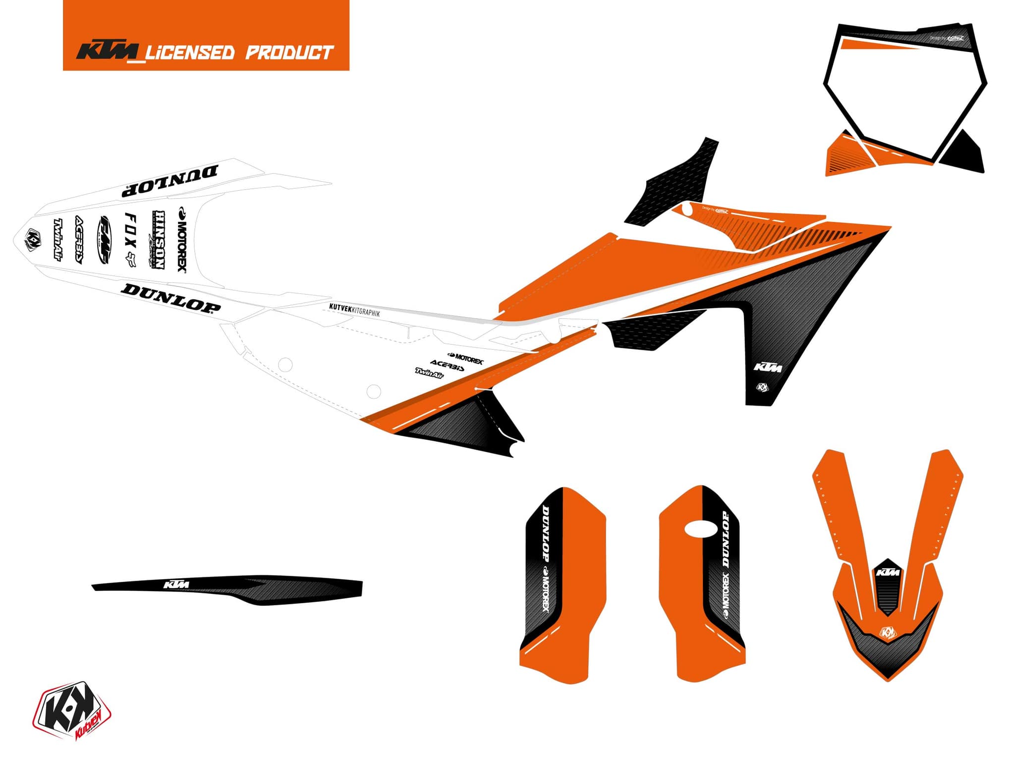 kit graphique motocross ktm smr 450 shaw noir | KTM | Kutvek - View 2