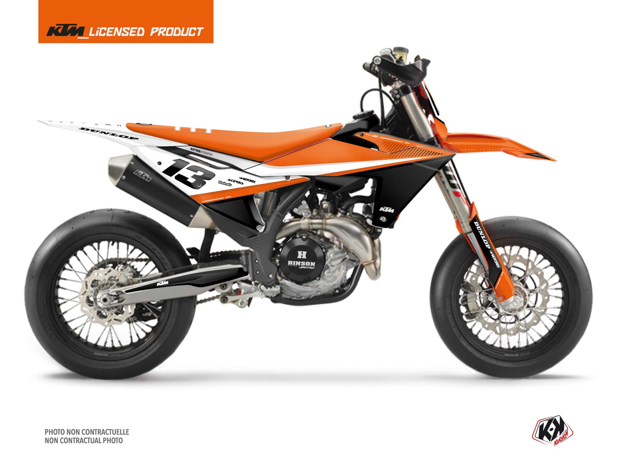 kit graphique motocross ktm smr 450 shaw noir  