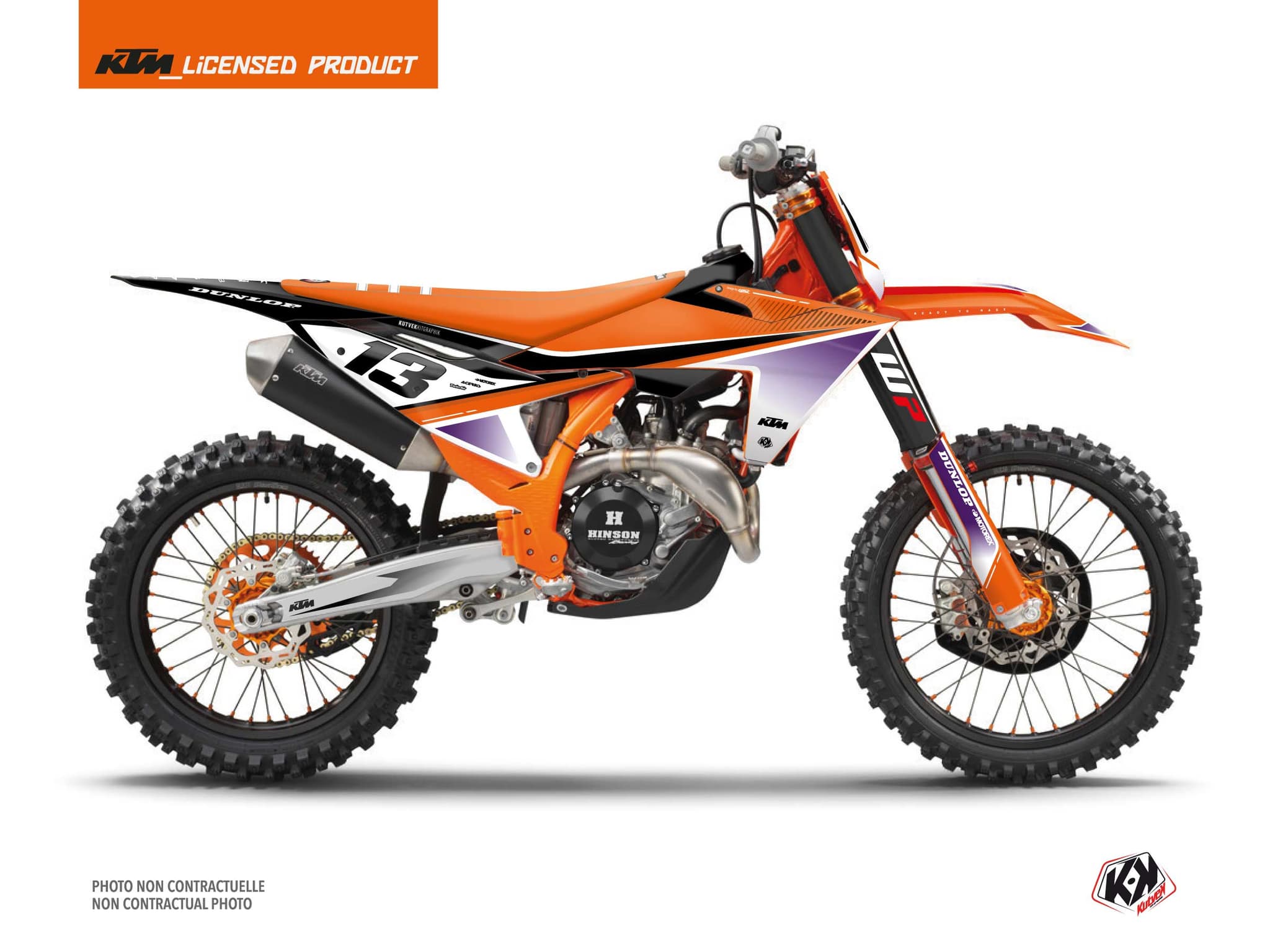 Kit graphique Moto Cross Shaw KTM 300 XC Violet 