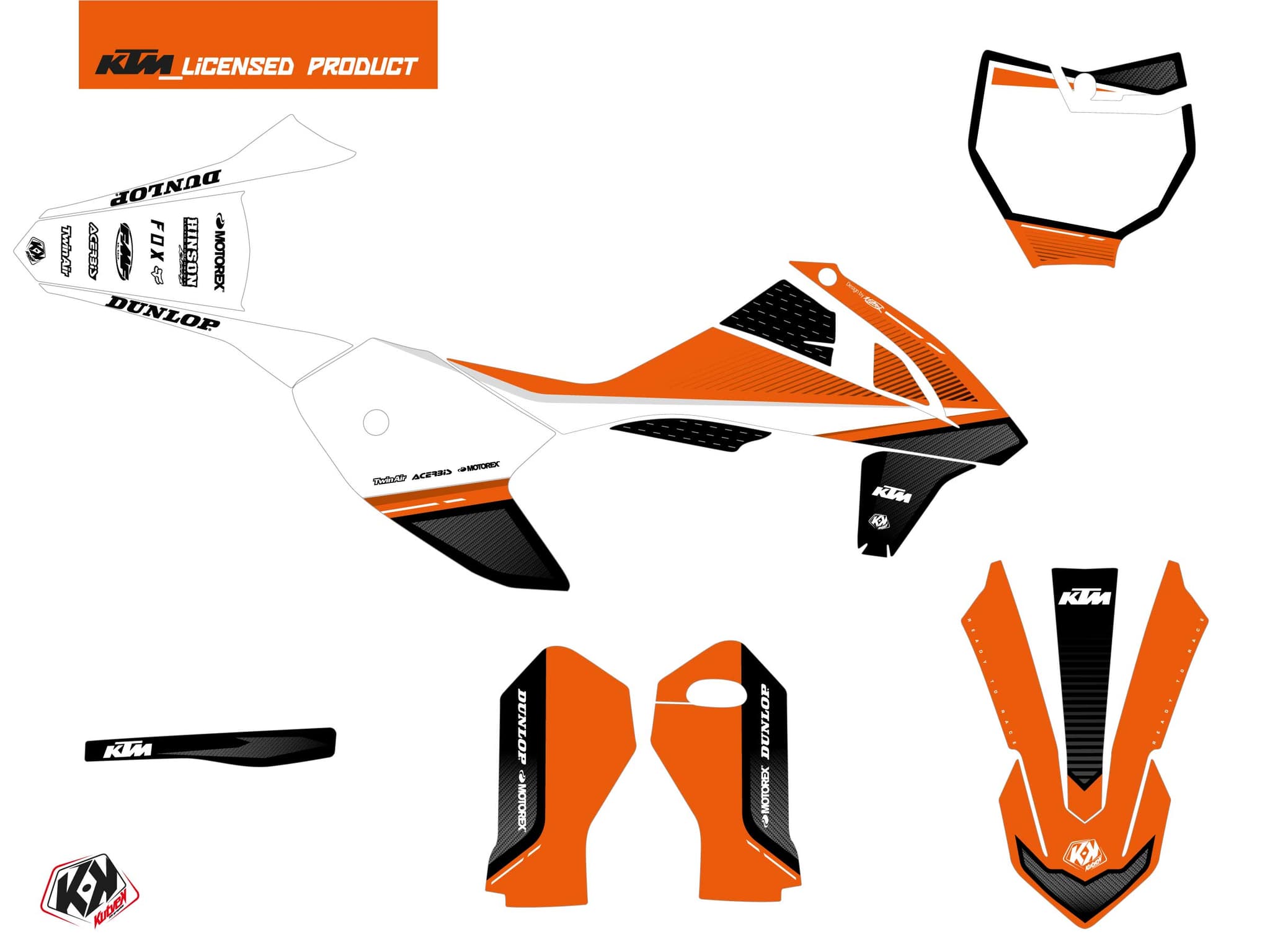 deko-set moto-cross shaw ktm 50 sx schwarz | KTM | Kutvek - View 2
