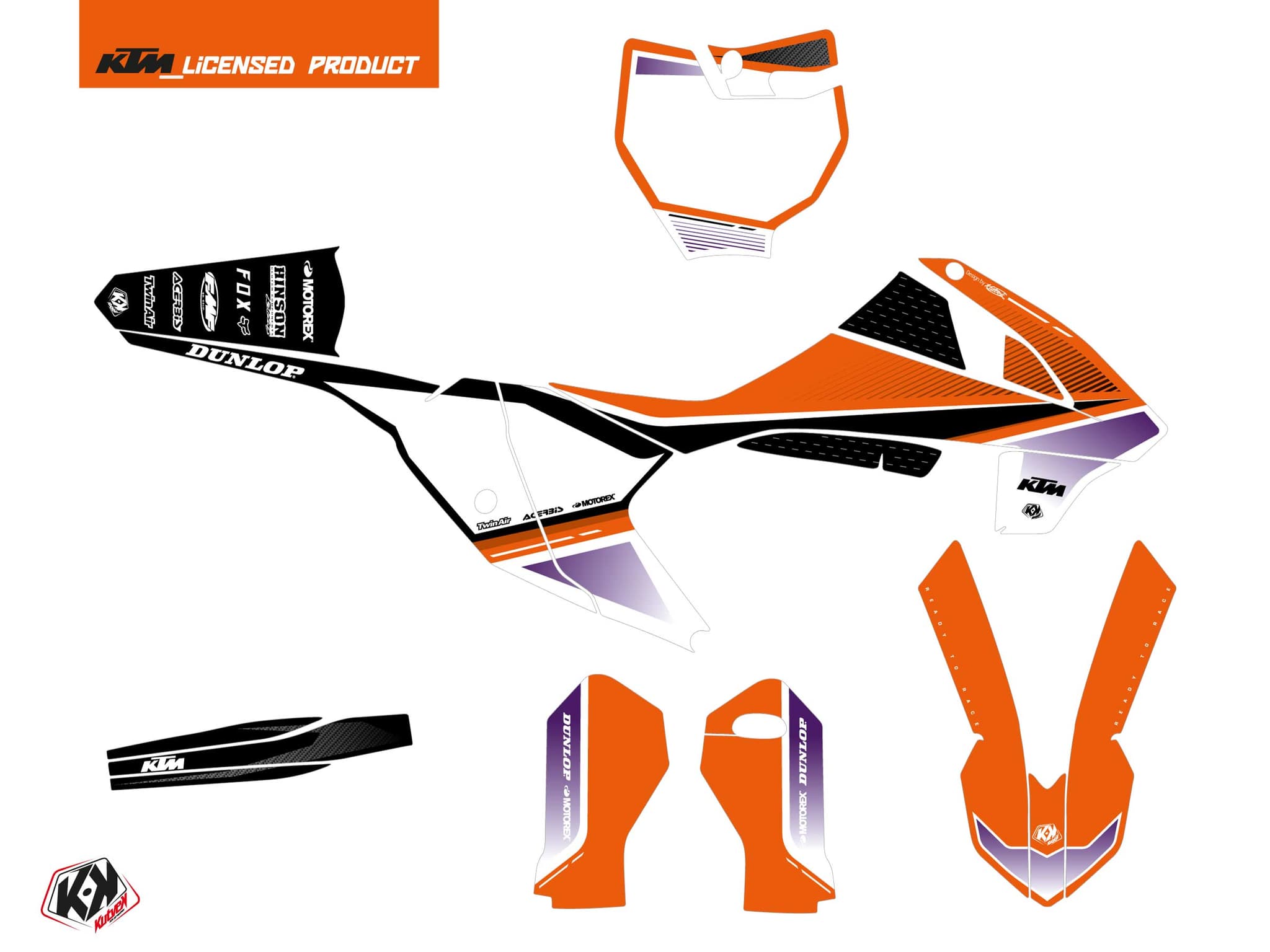deko-set moto-cross shaw ktm 65 sx lila | KTM | Kutvek - View 2