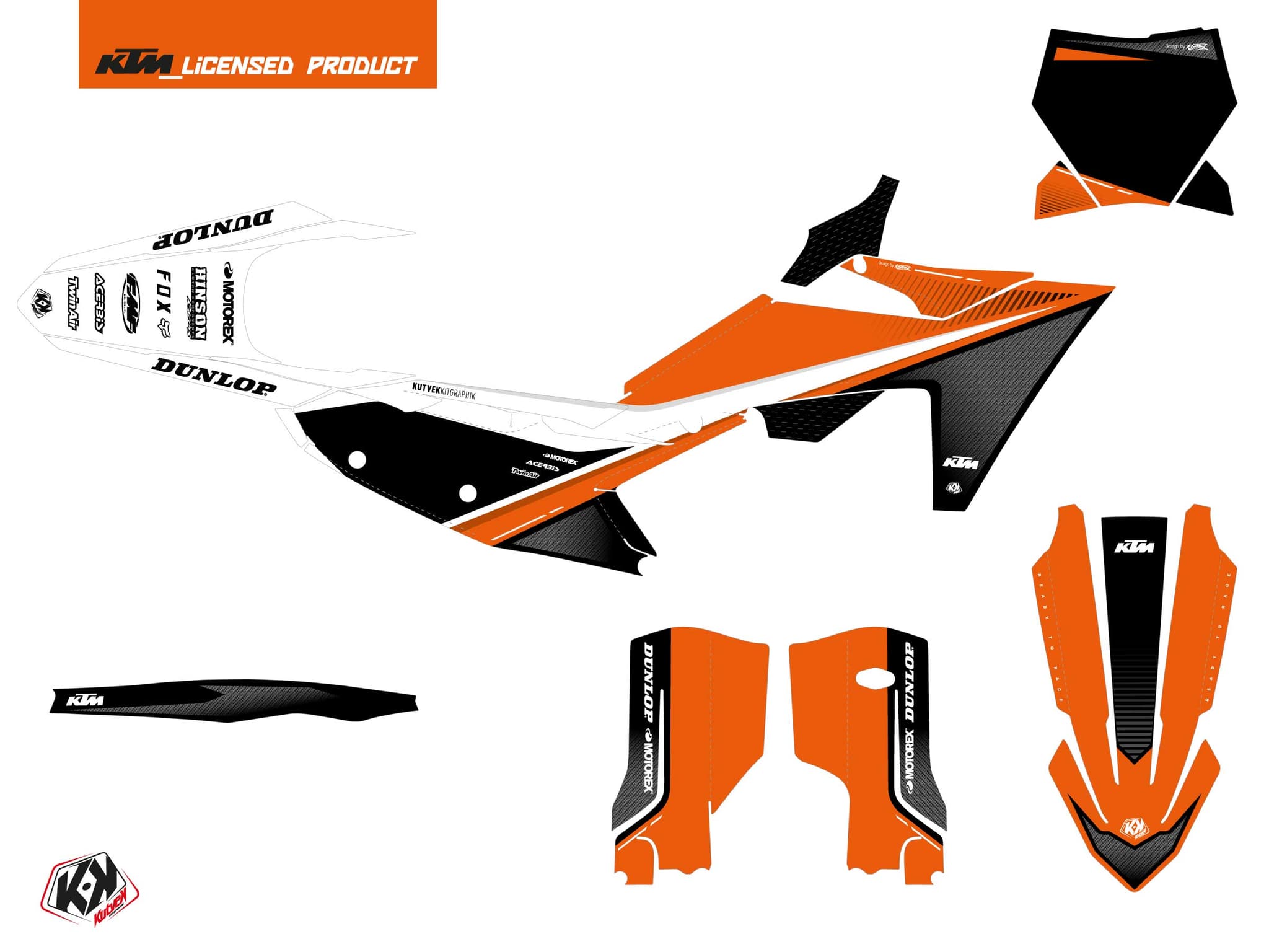 deko-set moto-cross shaw ktm 250 sxf schwarz | KTM | Kutvek - View 2