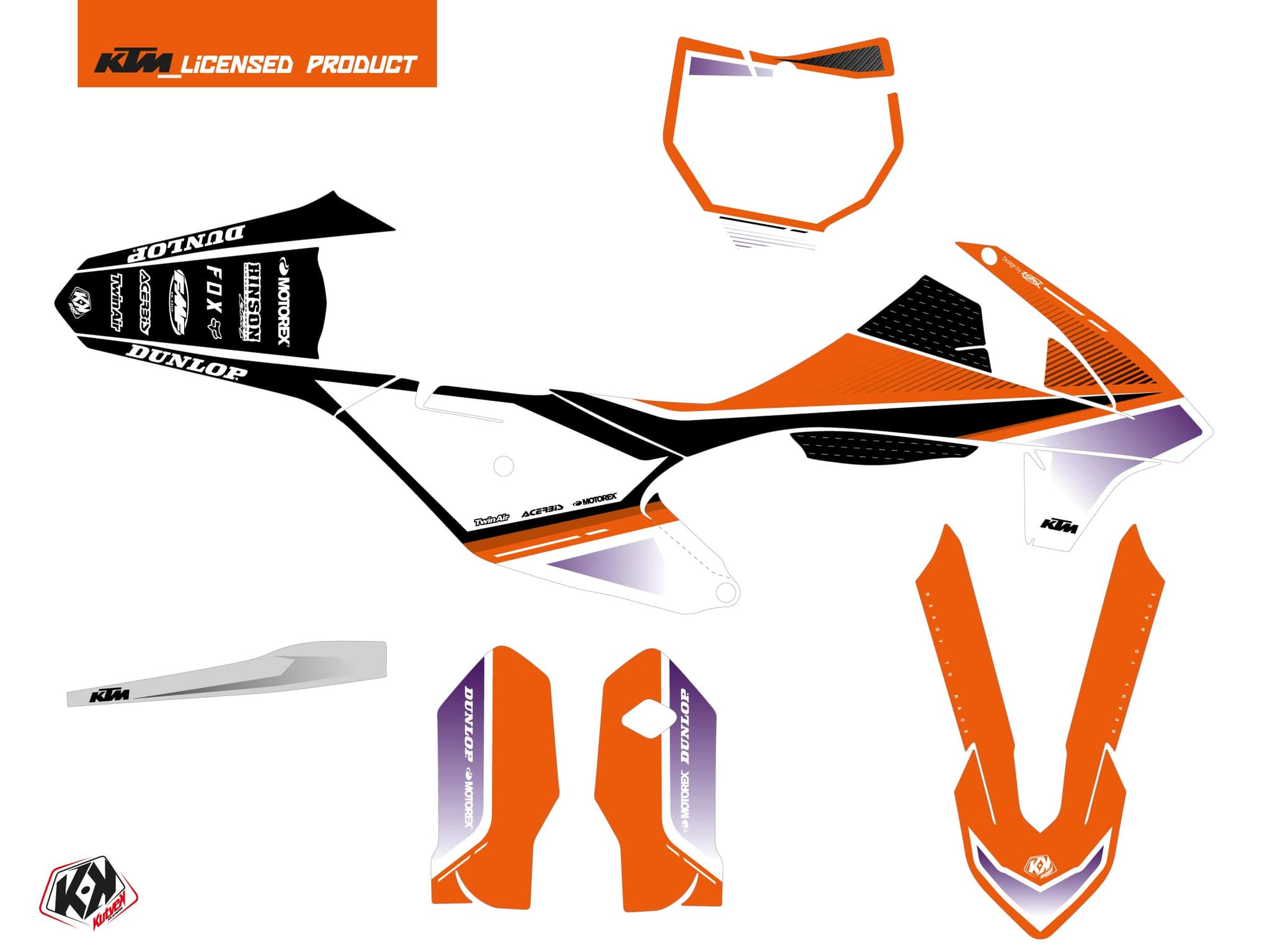 deko-set moto-cross shaw ktm 85 sx lila | KTM | Kutvek - View 2