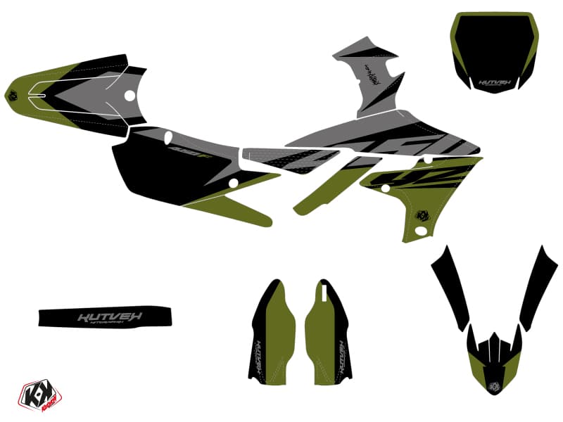 Yamaha 450 YZF Dirt Bike Skew Graphic Kit Kaki | 450 YZF | Kutvek - View 2