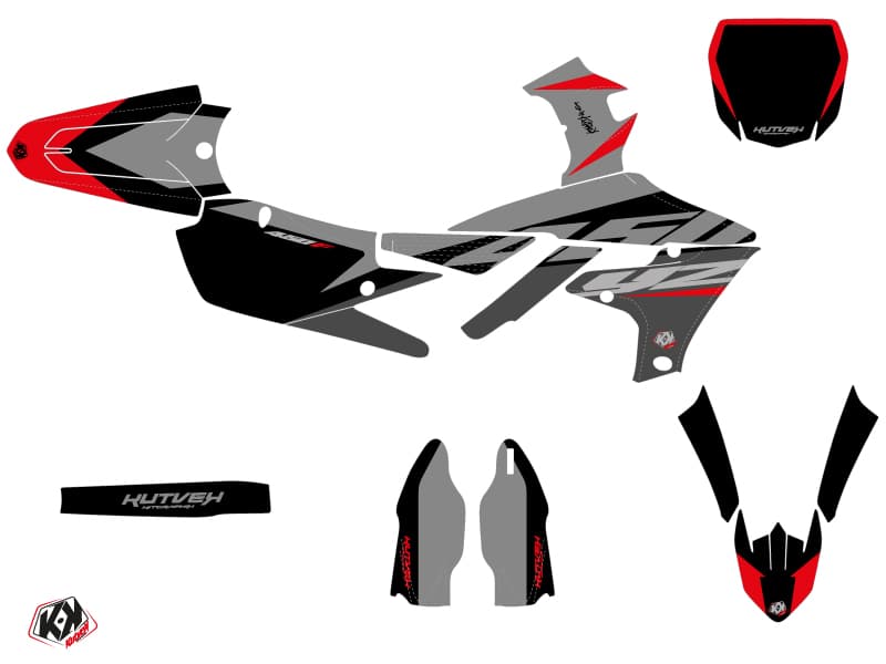 Yamaha 450 YZF Dirt Bike Skew Graphic Kit Red | 450 YZF | Kutvek - View 2