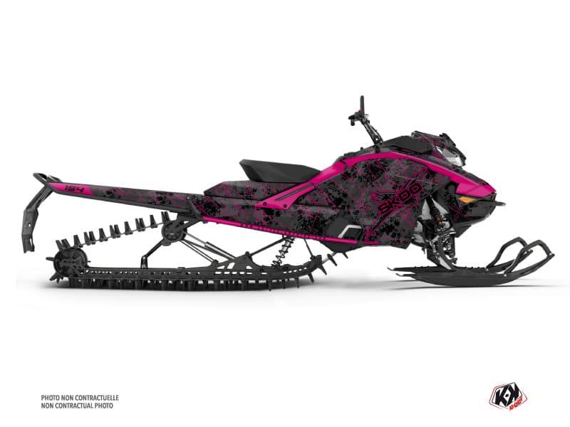 Kit déco DESTINY Noir-Rose MOTONEIGE SKIDOO BACKCOUNTRY X-RS 850 E-TEC