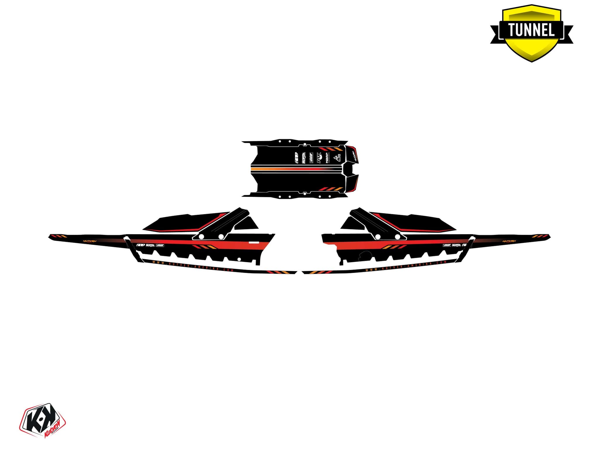 Kit graphique Motoneige SKIDOO MXZ TNT 850 E-TEC FADE Orange | Skidoo | Kutvek - View 5