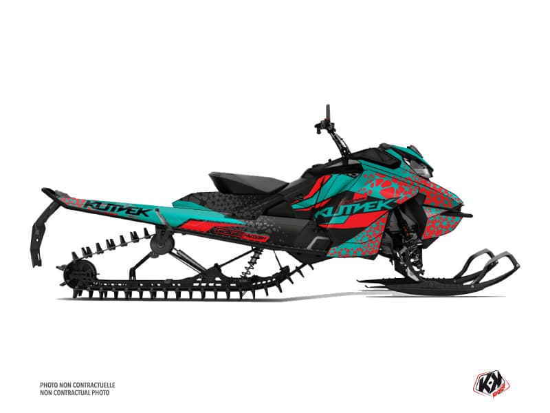 Kit déco GAGE Bleu-Rouge MOTONEIGE SKIDOO BACKCOUNTRY X-RS 850 E-TEC