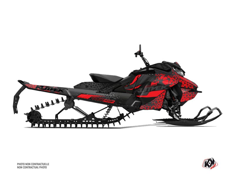 Kit déco GAGE Noir-Rouge MOTONEIGE SKIDOO BACKCOUNTRY X-RS 850 E-TEC