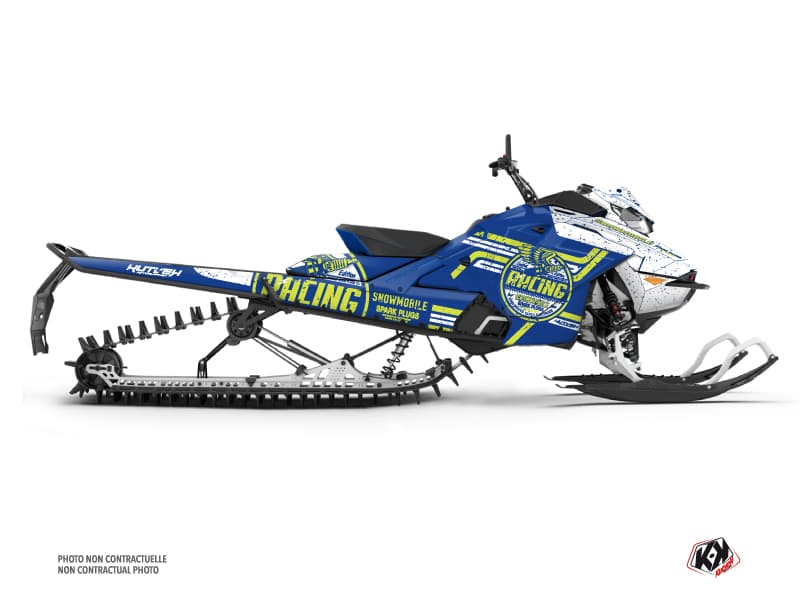 Kit déco RACING Bleu-Blanc MOTONEIGE SKIDOO BACKCOUNTRY X-RS 850 E-TEC