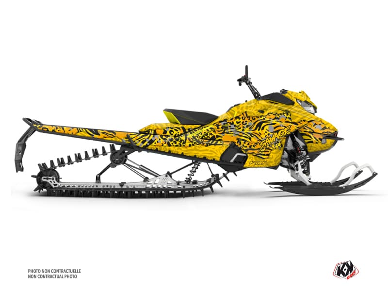 Kit déco SAVAGE Jaune MOTONEIGE SKIDOO BACKCOUNTRY X-RS 850 E-TEC