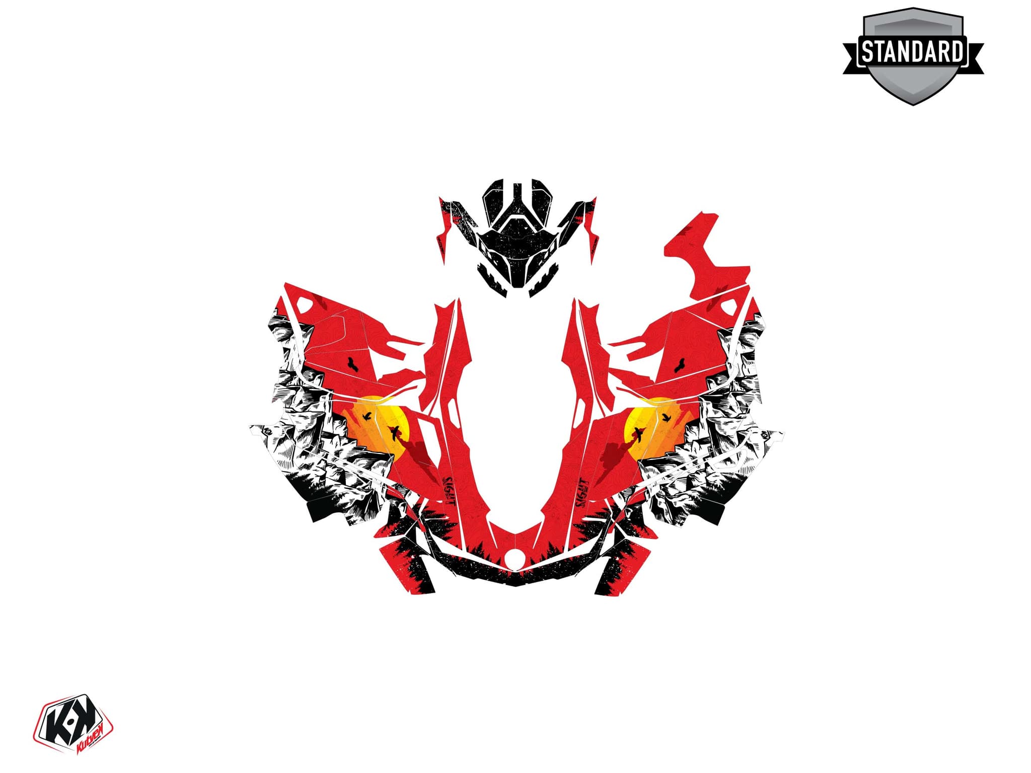 Kit graphique Motoneige SKIDOO SUMMIT X T3 800R E-TEC sight Rouge | Skidoo | Kutvek - View 2