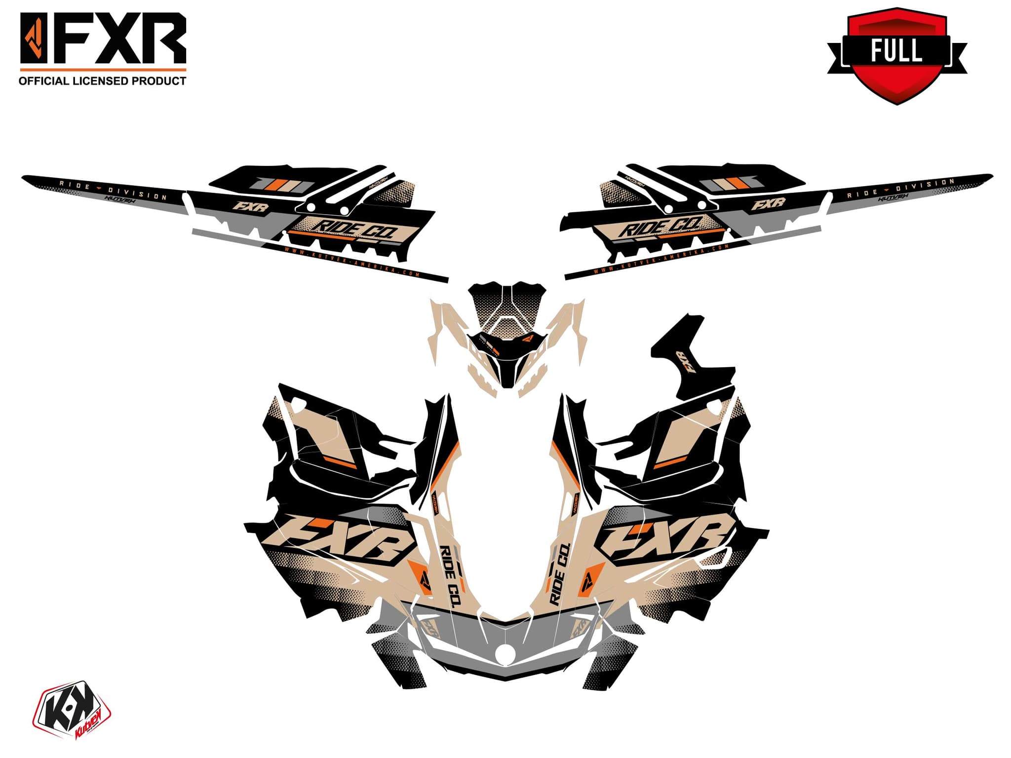 Kit graphique Motoneige SKIDOO SUMMIT X-EXPERT 850 E-TEC TURBO SKAL Sable | Skidoo | Kutvek - View 3