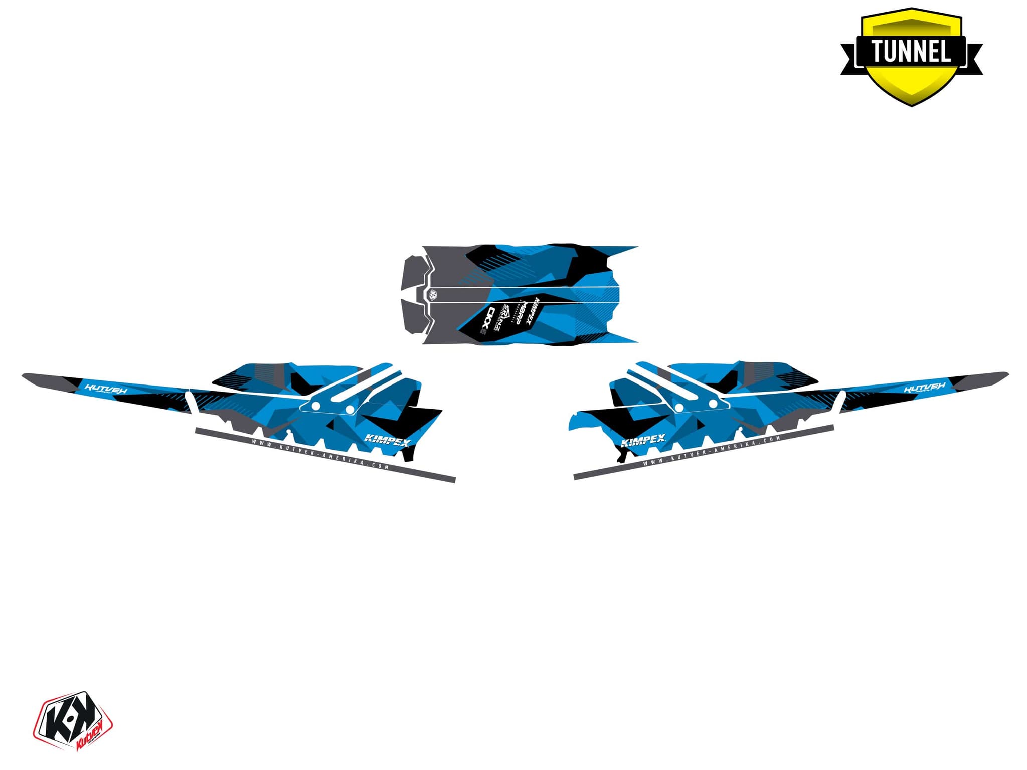 Kit graphique Motoneige SKIDOO MXZ 1200 UNIT Bleu | Skidoo | Kutvek - View 5