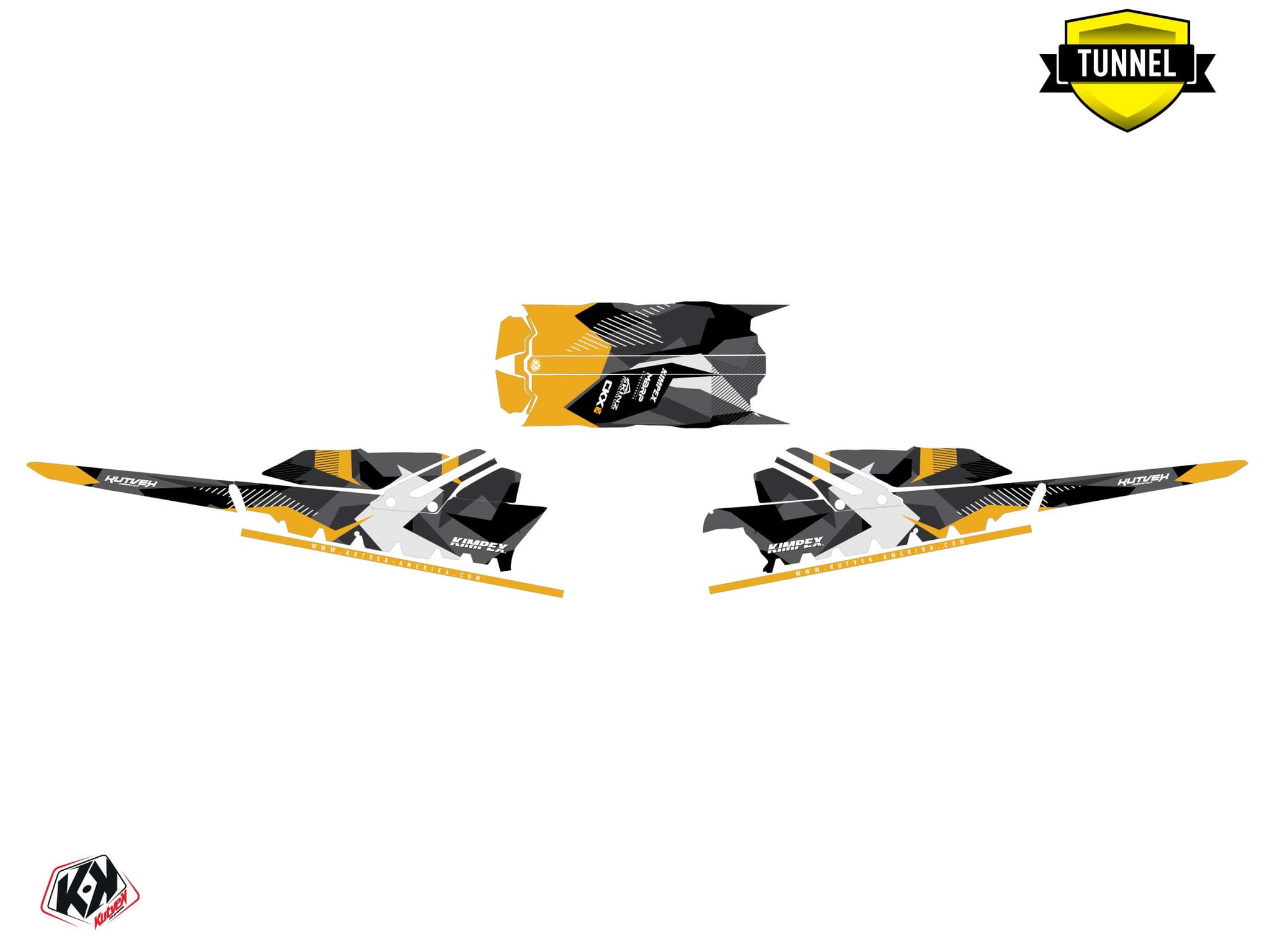 Kit graphique Motoneige SKIDOO MXZ TNT 850 E-TEC UNIT Jaune | Skidoo | Kutvek - View 5