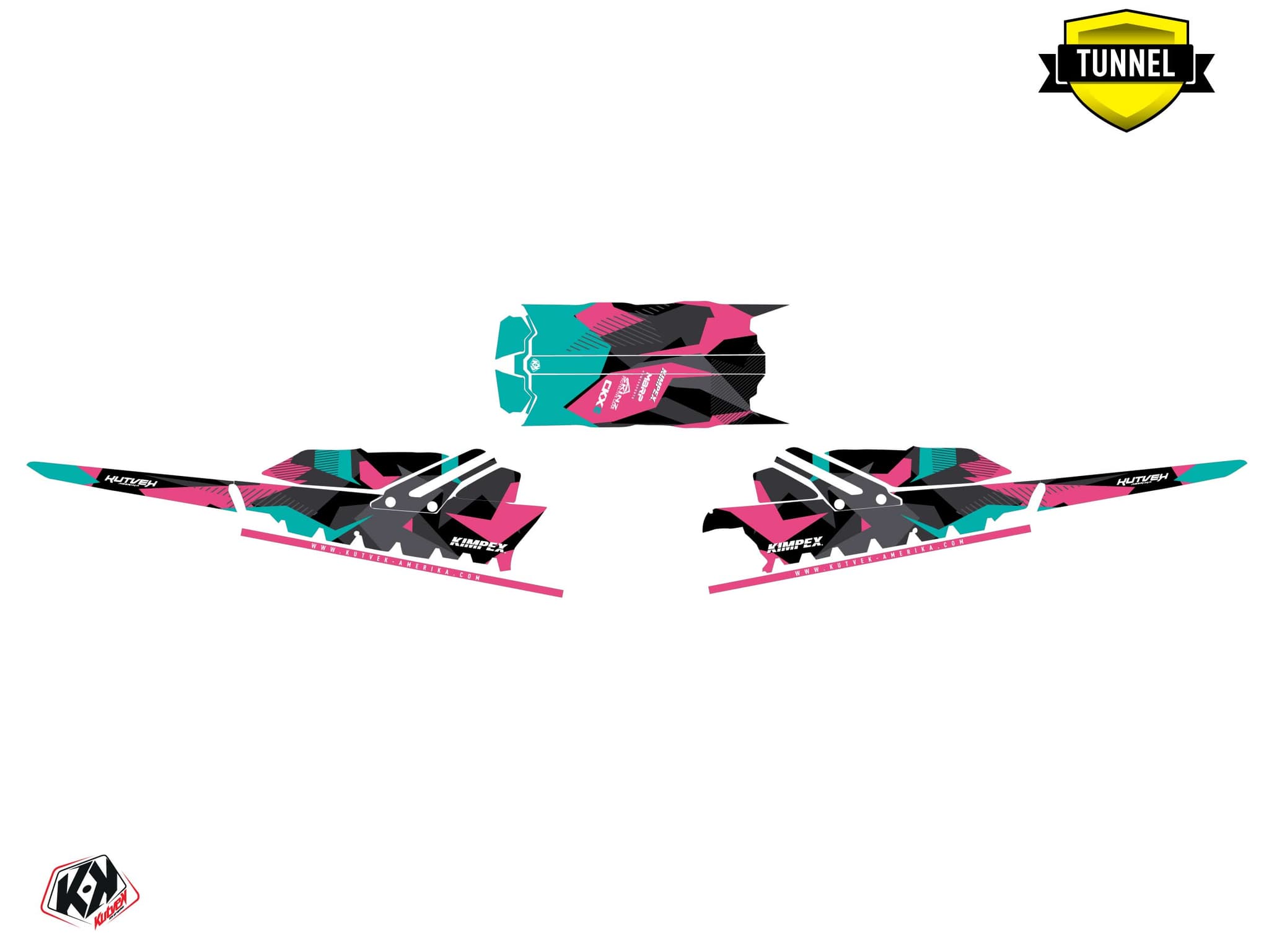 Kit graphique Motoneige SKIDOO MXZ BLIZZARD 800R E-TEC UNIT Rose | Skidoo | Kutvek - View 5