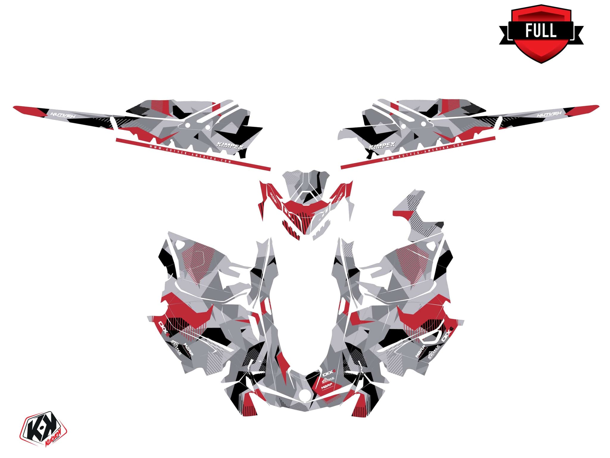 Kit graphique Motoneige SKIDOO MXZ BLIZZARD 800R E-TEC UNIT Rouge | Skidoo | Kutvek - View 3