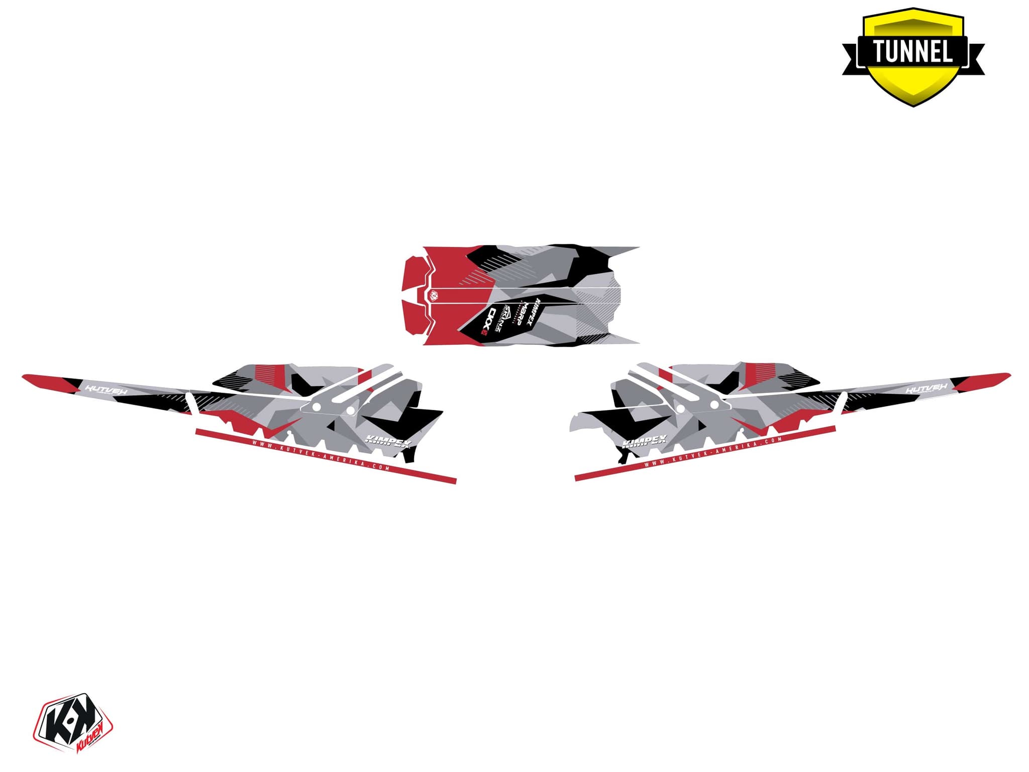 Kit graphique Motoneige SKIDOO MXZ BLIZZARD 800R E-TEC UNIT Rouge | Skidoo | Kutvek - View 5