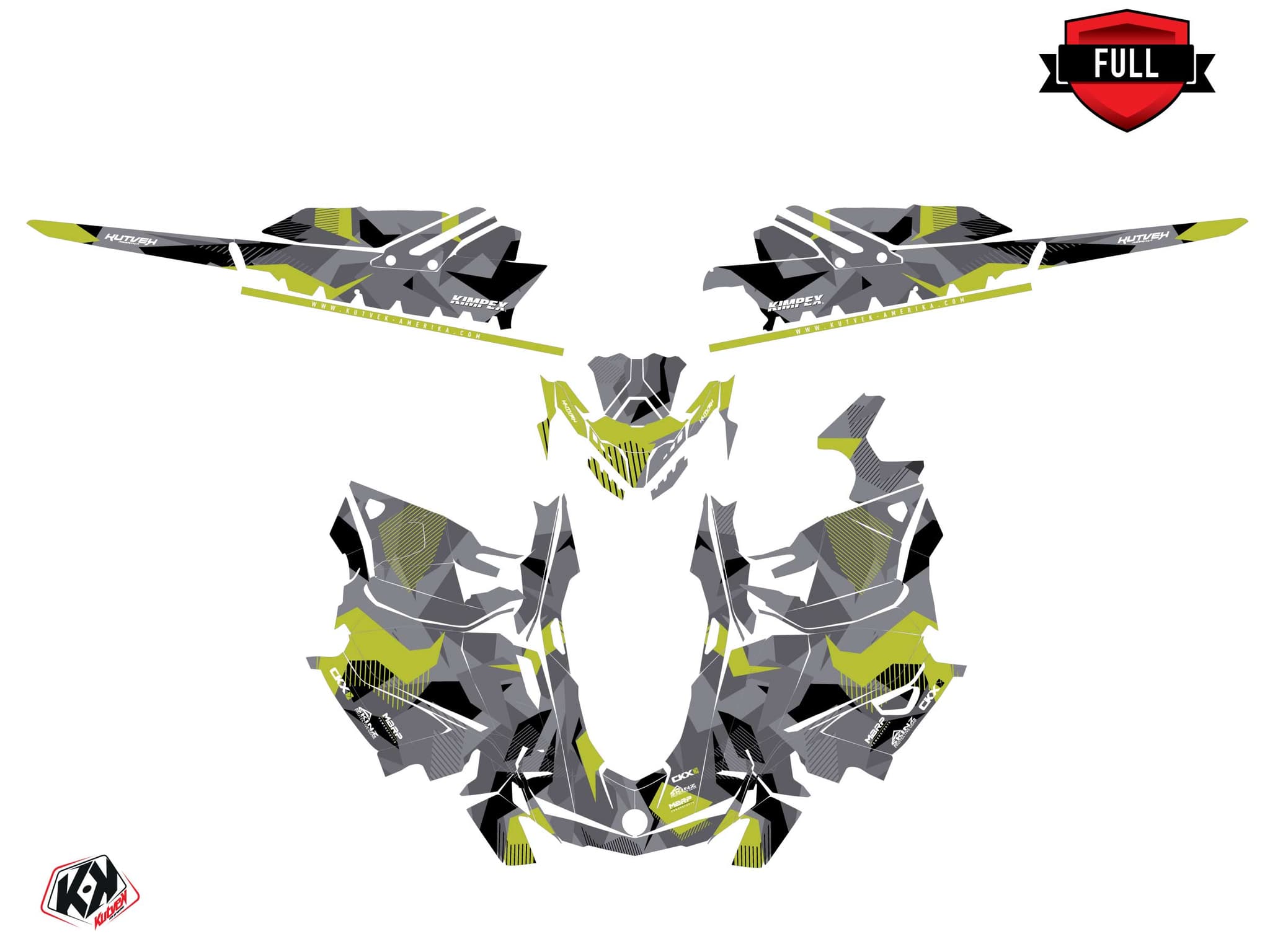 Kit graphique Motoneige SKIDOO MXZ TNT 600R E-TEC UNIT Vert | Skidoo | Kutvek - View 3