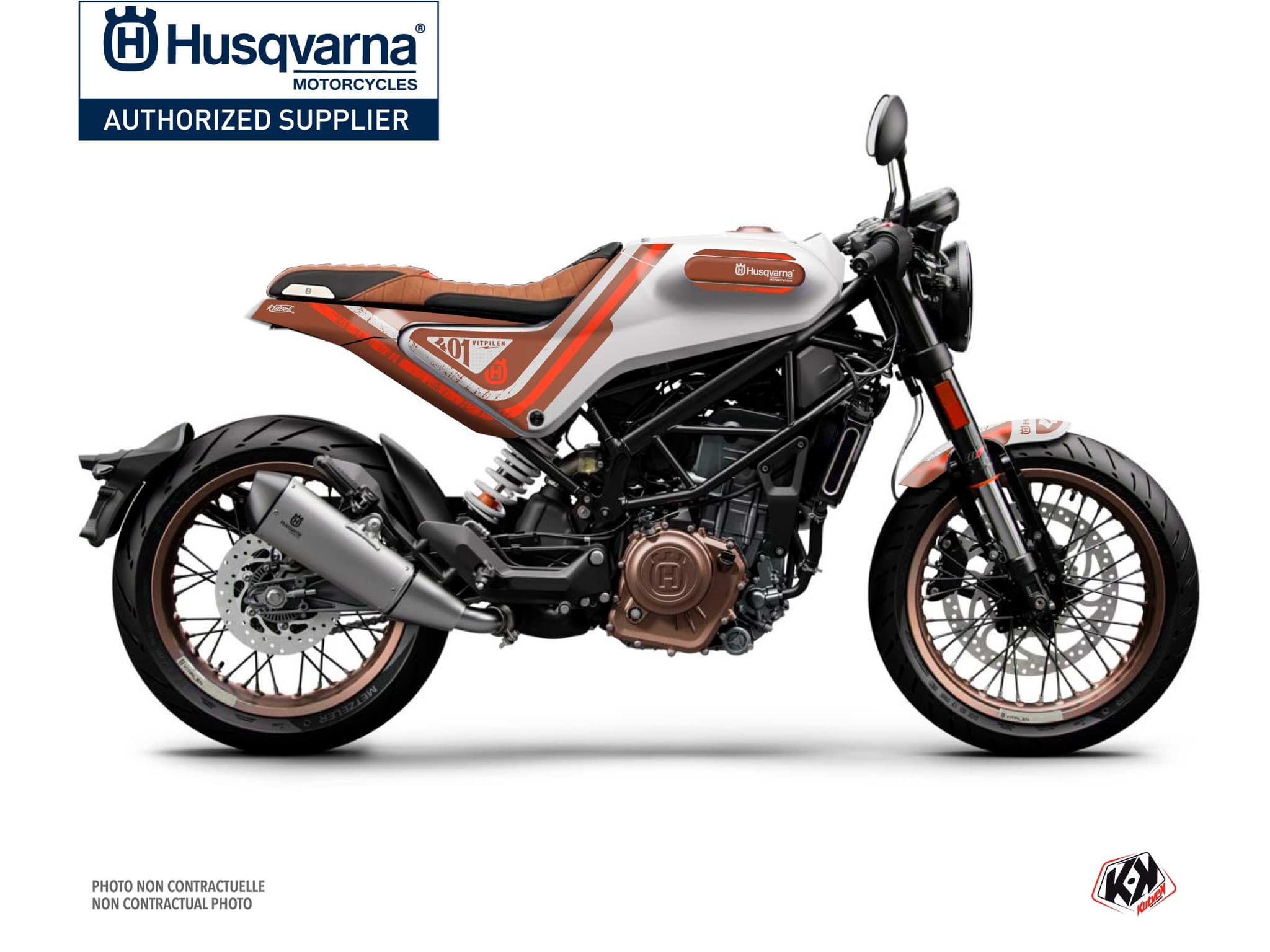 kit graphique moto husqvarna vitpilen 401 skramb orange  