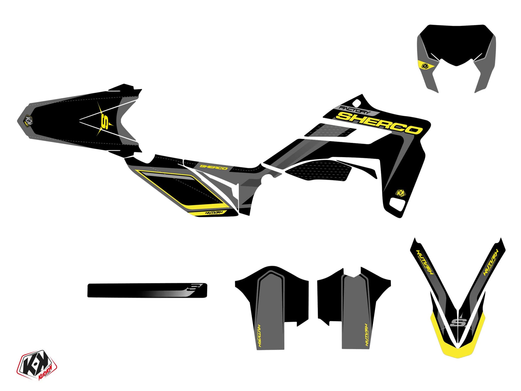 kit graphique 50cc skratch sherco sm 50 noir | Sherco | Kutvek - View 2