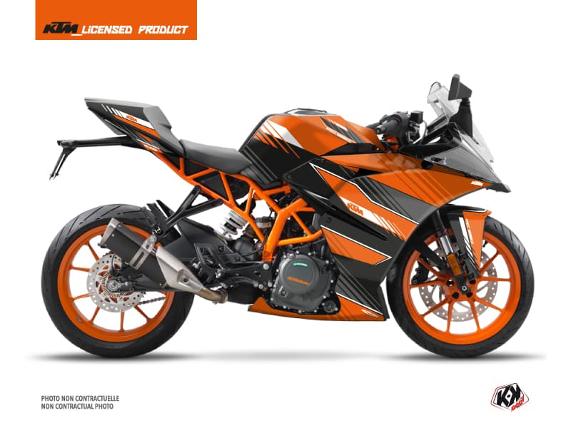 Kit graphique Moto Slash KTM 390 RC Orange Noir