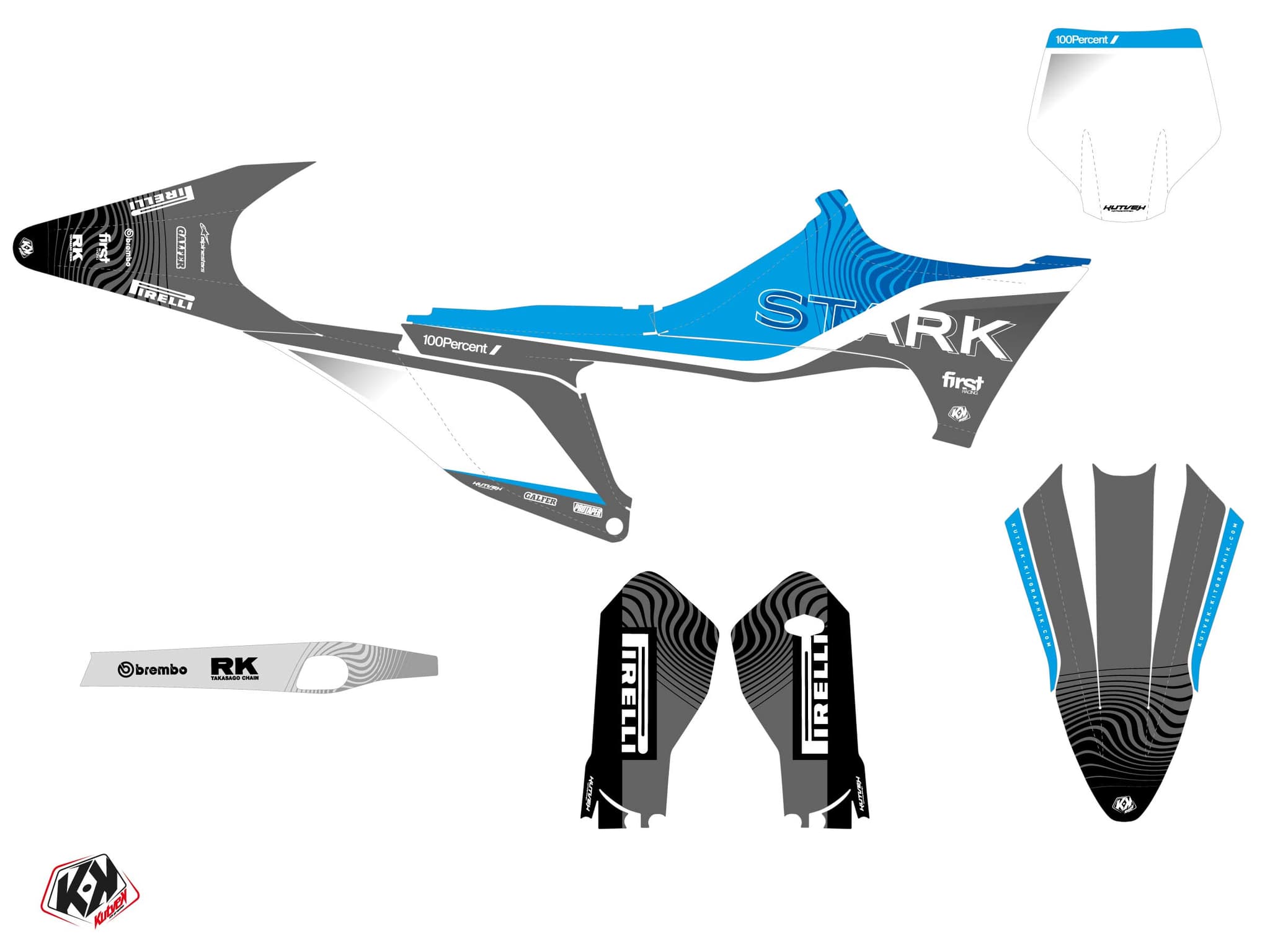 deko-set moto-cross stark future varg slide blau | Stark Future | Kutvek - View 2