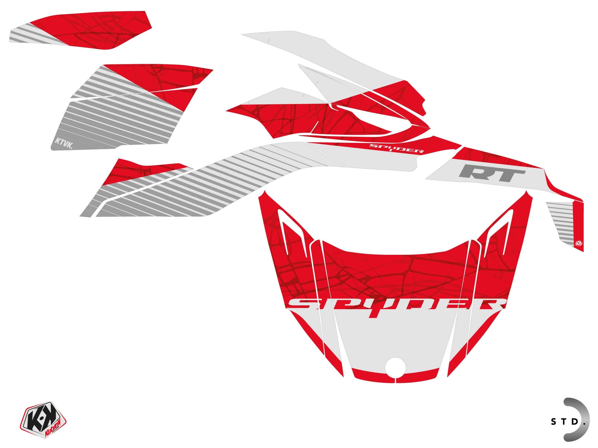 kit decorativo hybride can-am spyder rt snare bianco | Can am | Kutvek - View 2