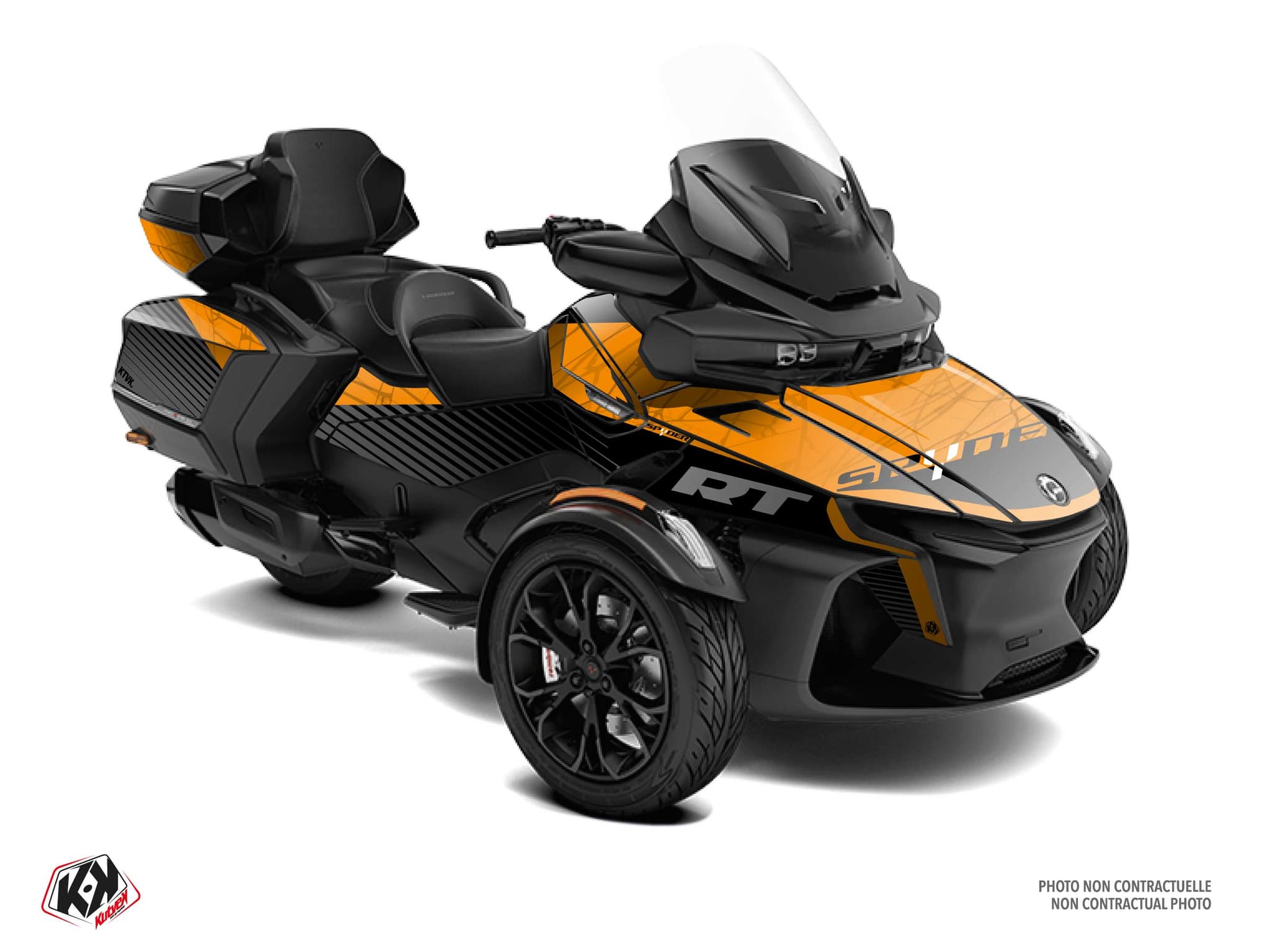 kit graphique  snare orange hybride can-am spyder rt