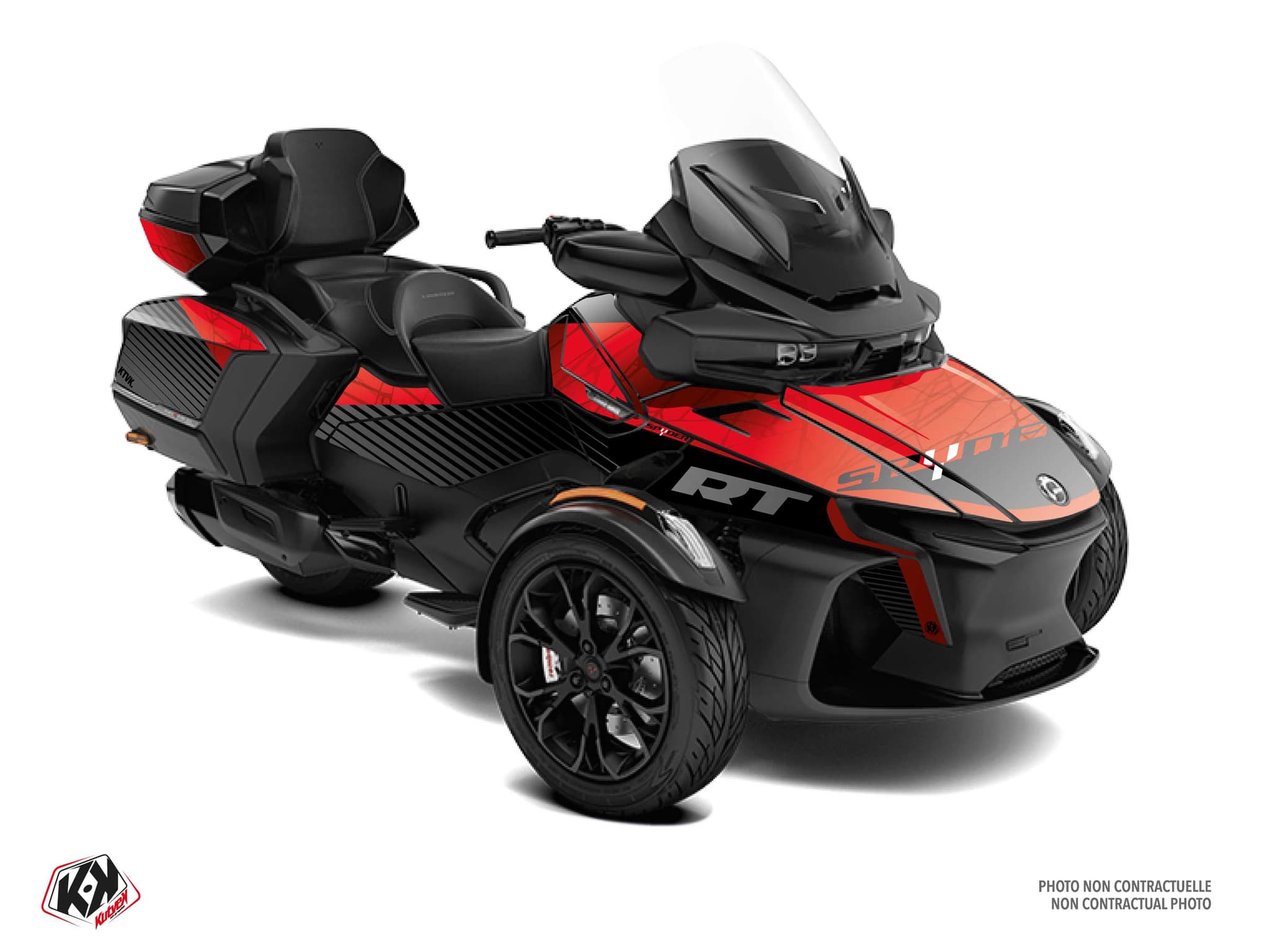 kit graphique hybride can-am spyder rt snare rouge