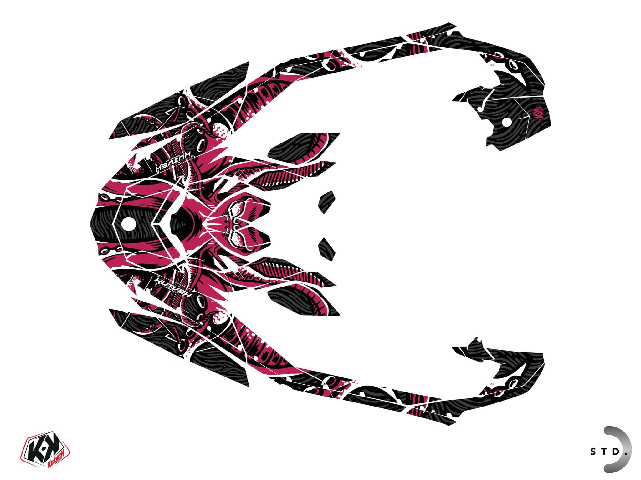 kit graphique jet-ski seadoo spark abyss rose | Seadoo | Kutvek - View 2