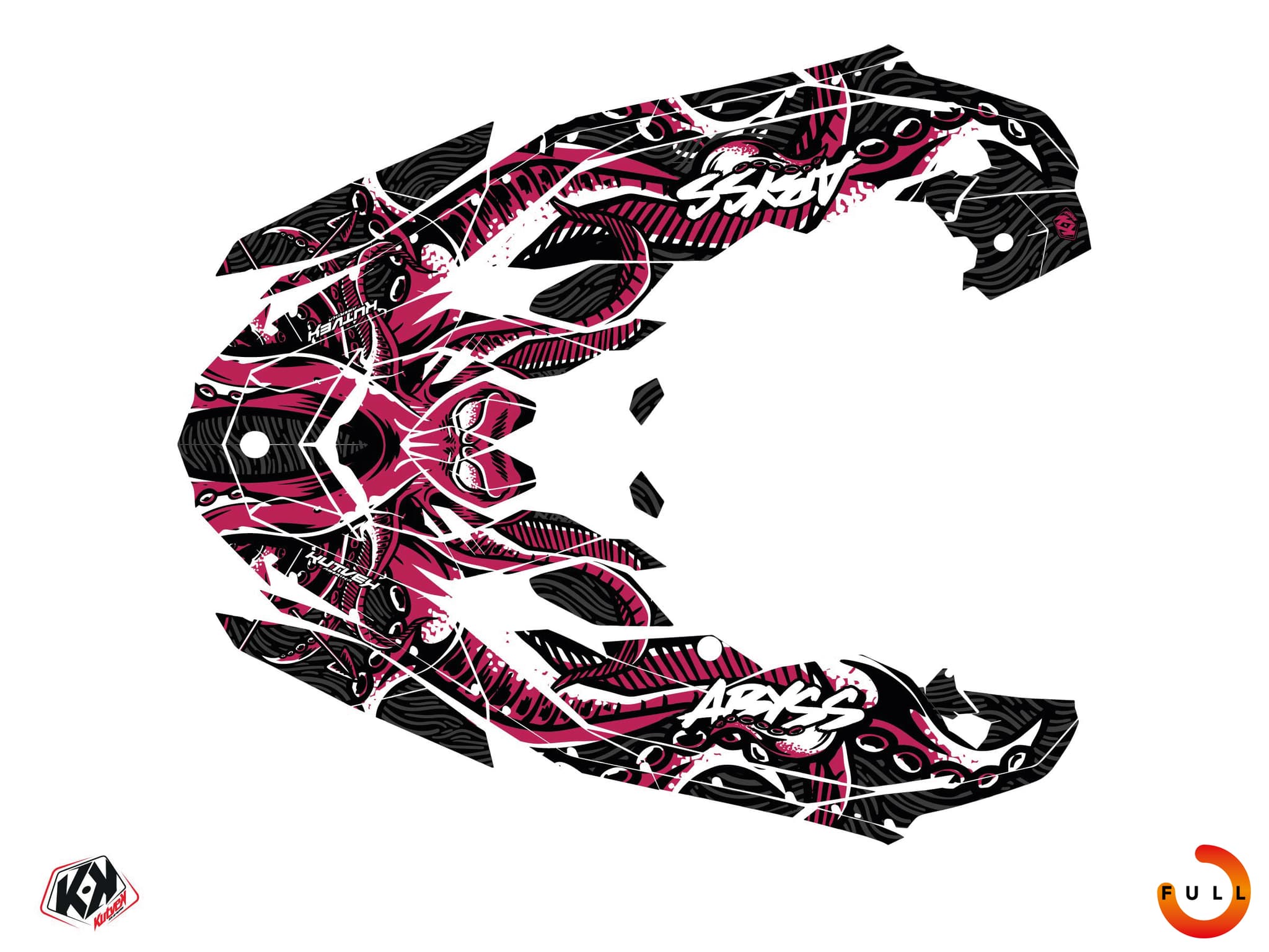 kit graphique jet-ski seadoo spark abyss rose | Seadoo | Kutvek - View 3