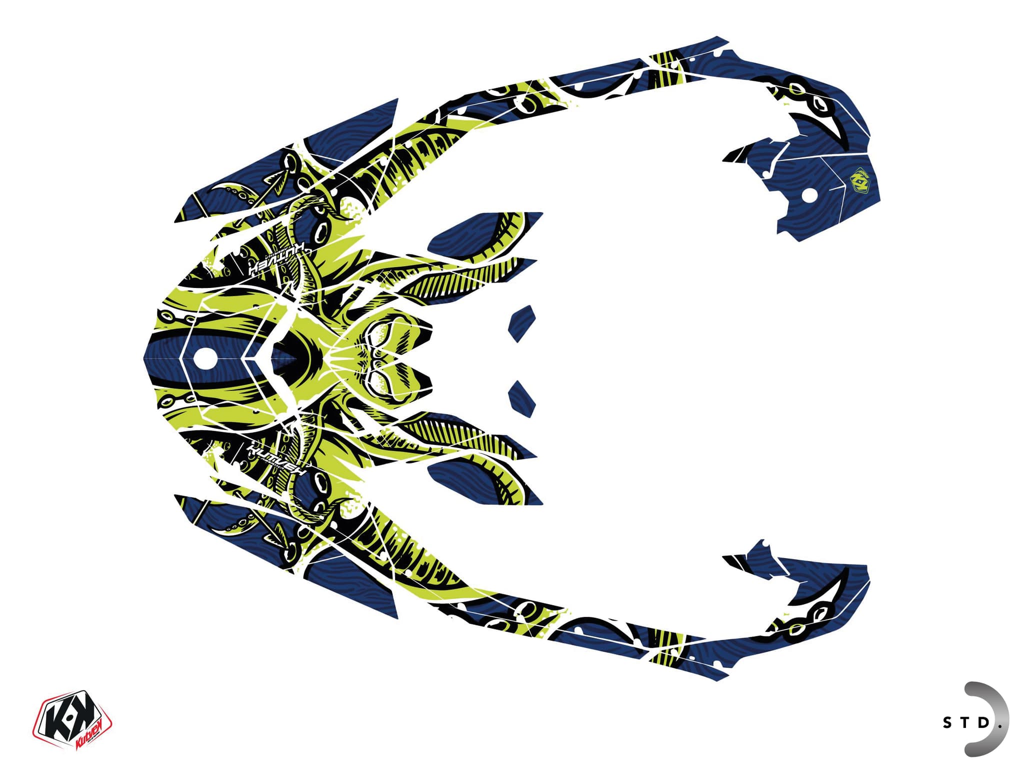 kit graphique jet-ski seadoo spark abyss vert | Seadoo | Kutvek - View 2