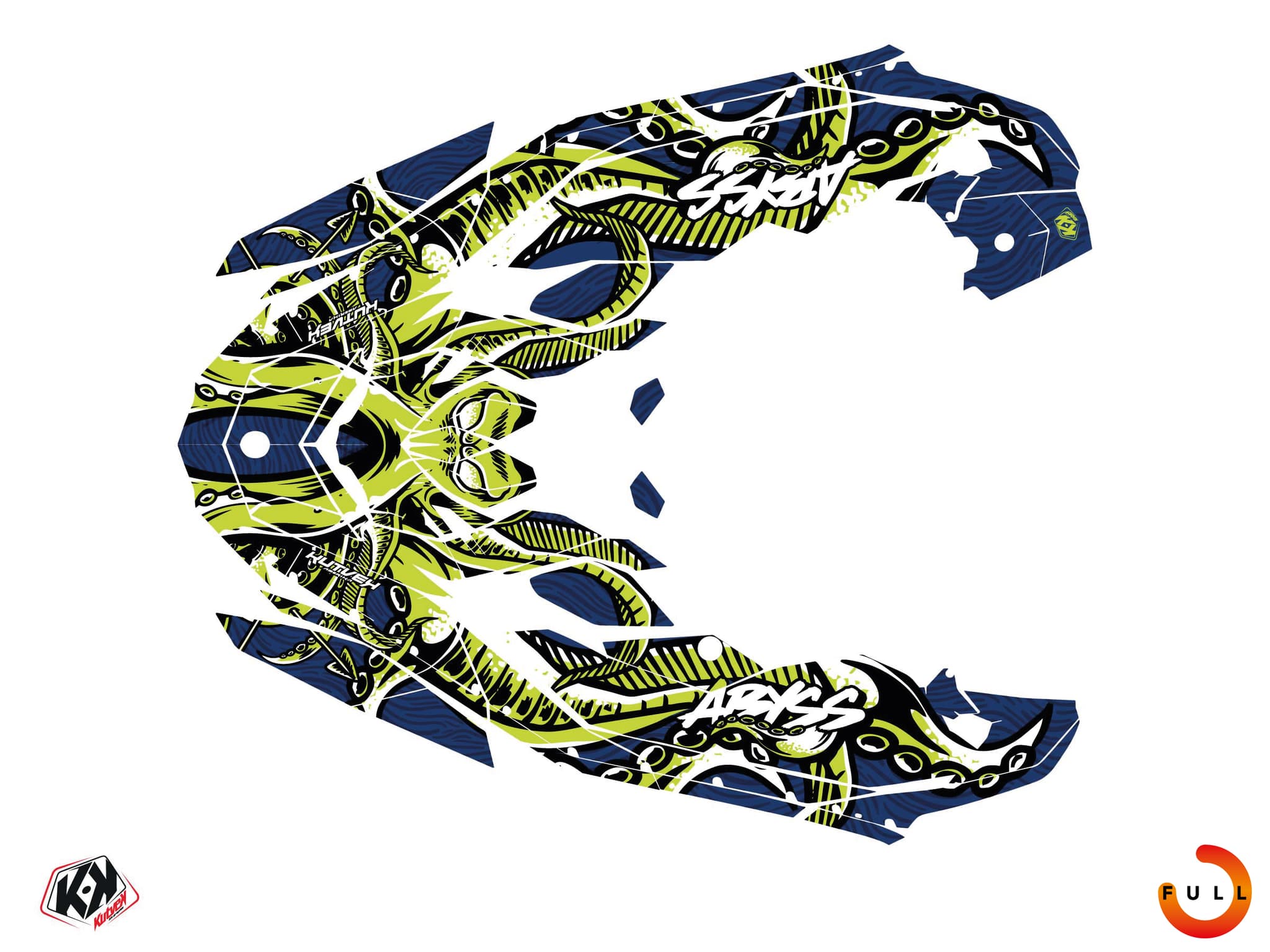 kit graphique jet-ski seadoo spark abyss vert | Seadoo | Kutvek - View 3