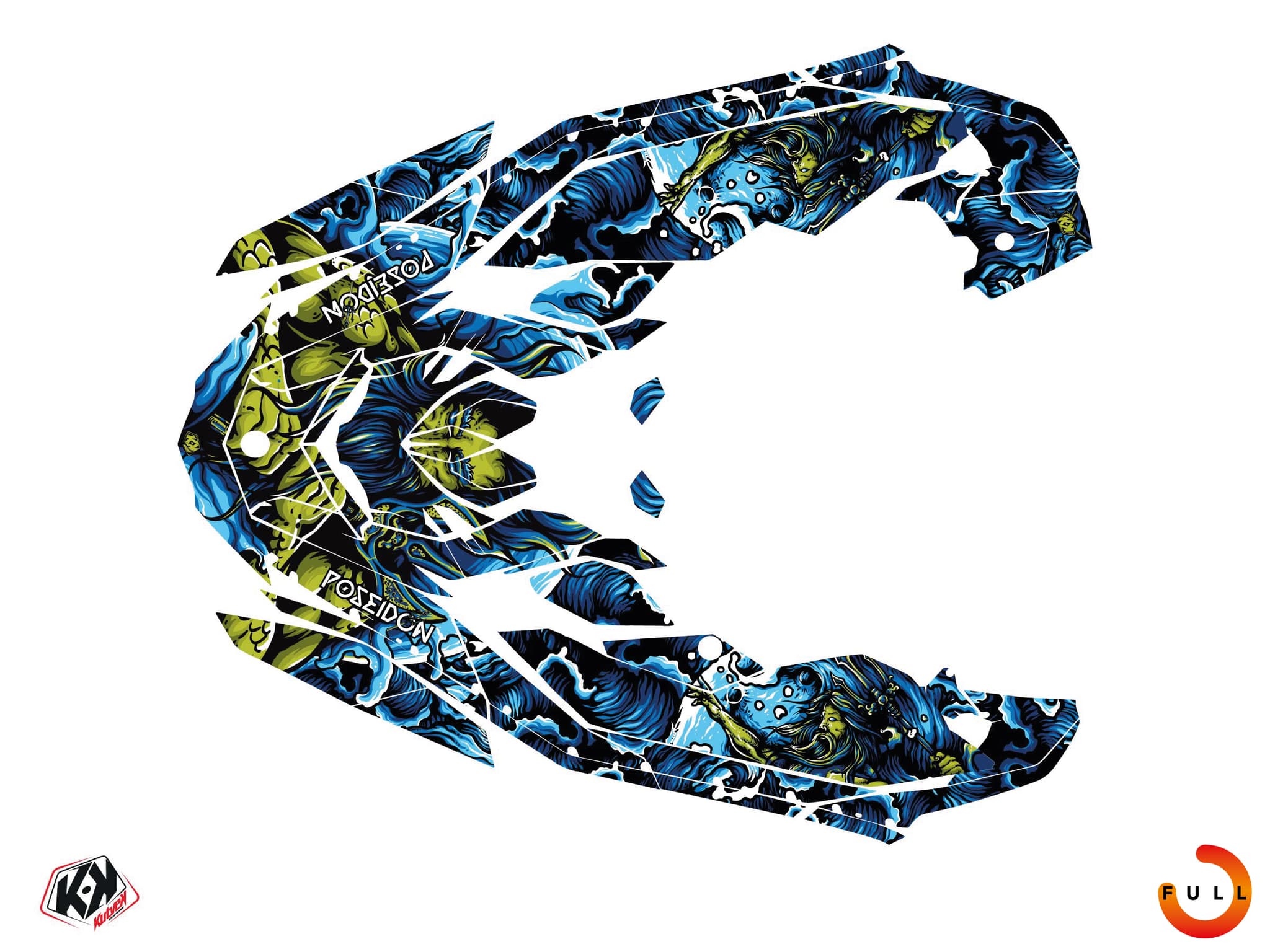 kit graphique jet-ski seadoo spark poseidon bleu | Seadoo | Kutvek - View 3