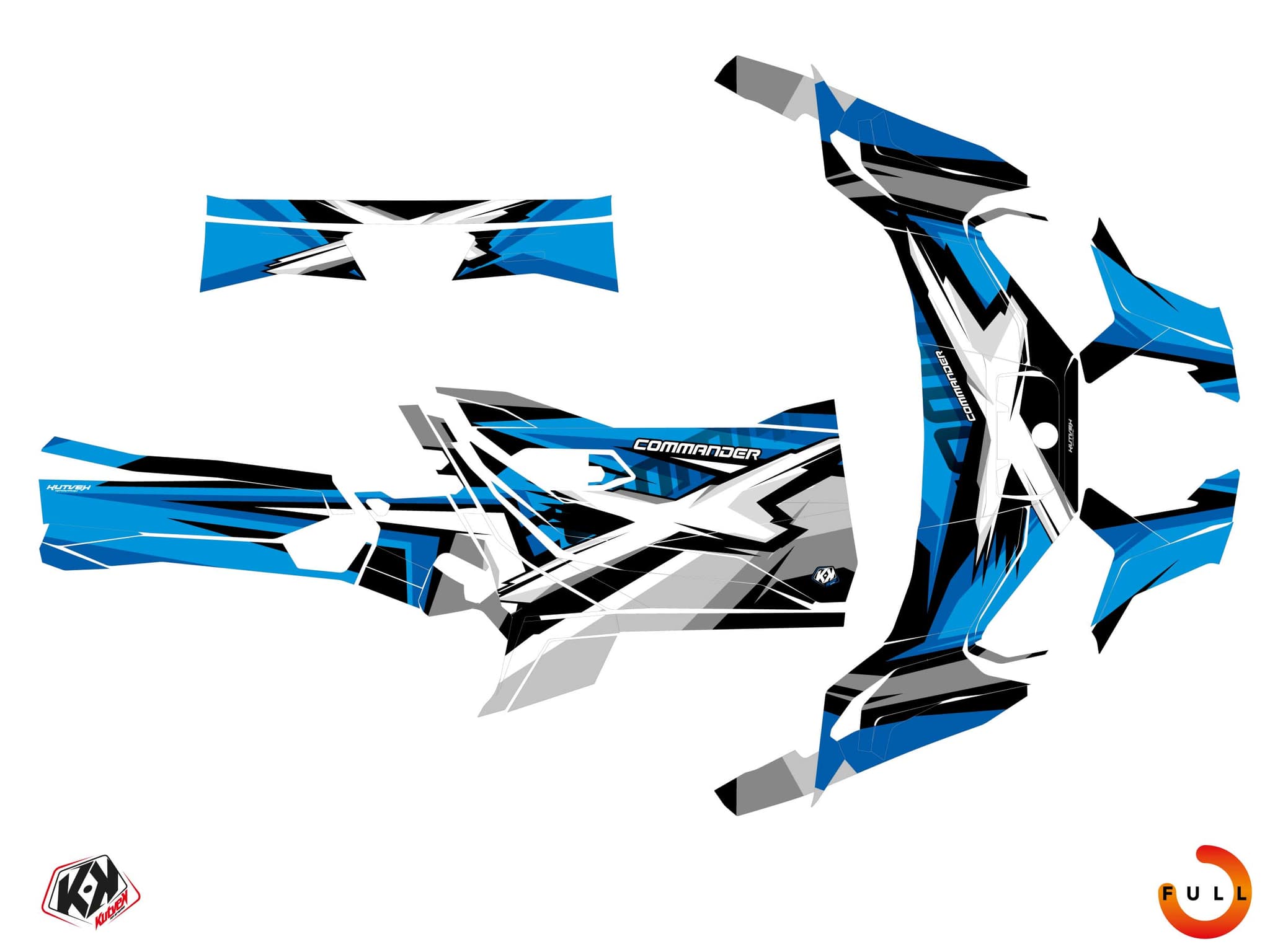 kit de decoración ssv can-am commander spear azul | Can am | Kutvek - View 3