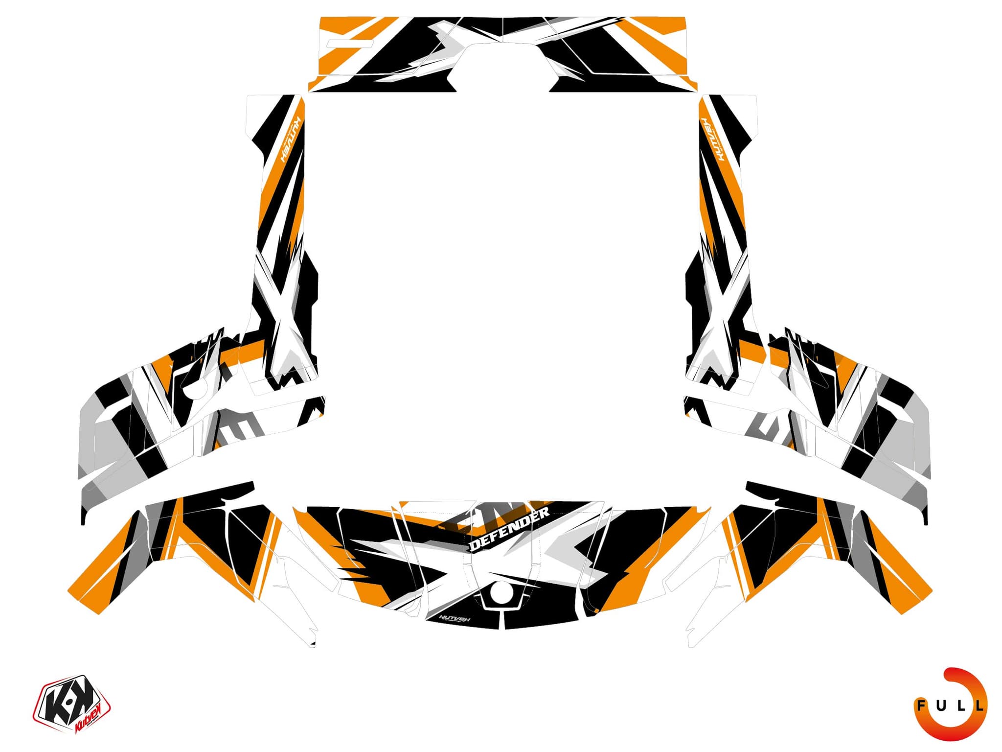 kit graphique ssv can-am defender spear blanc | Can am | Kutvek - View 3