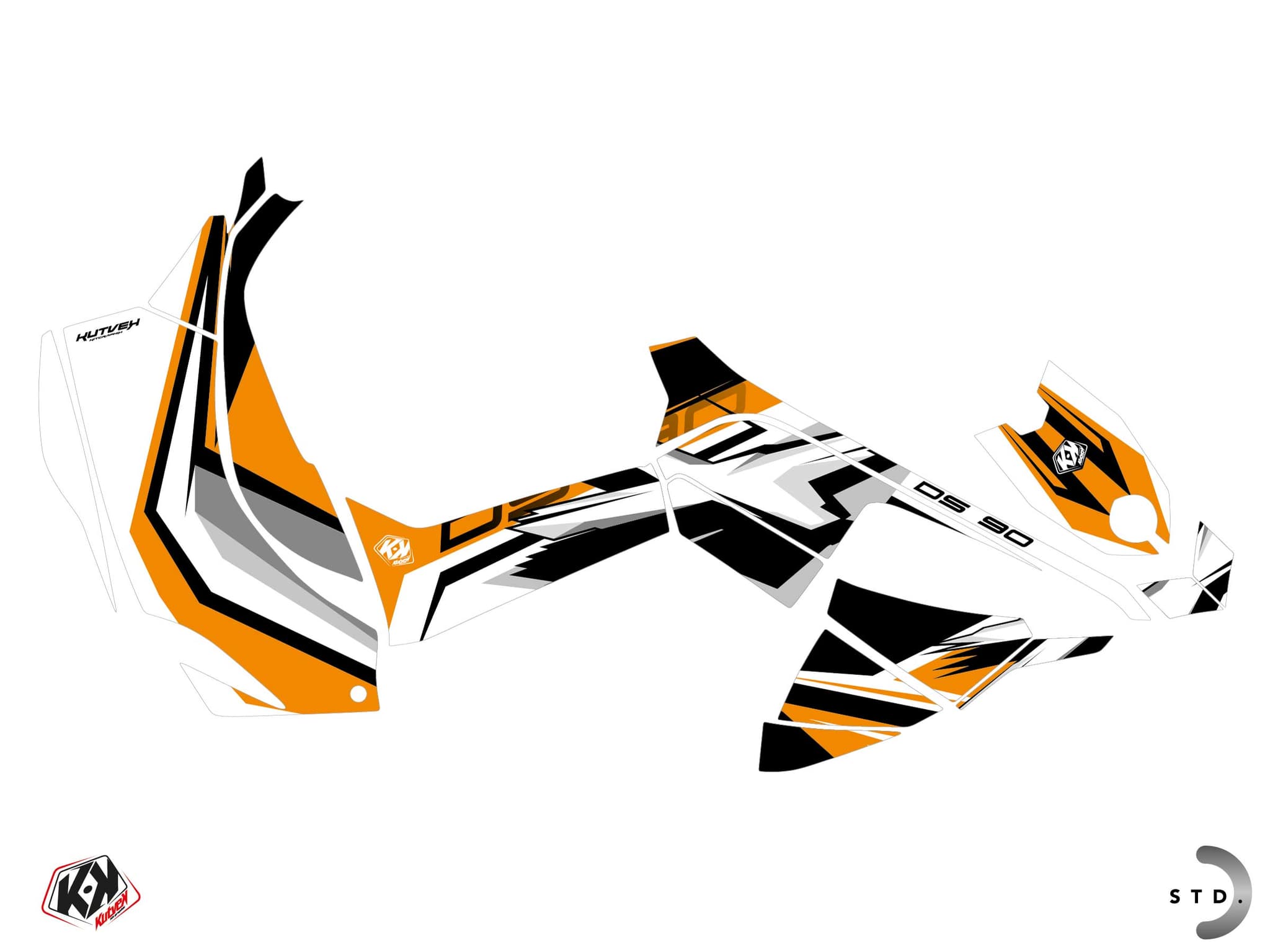 ATV CAN-AM DS 90 SPEAR White graphic kit | Can am | Kutvek - View 2