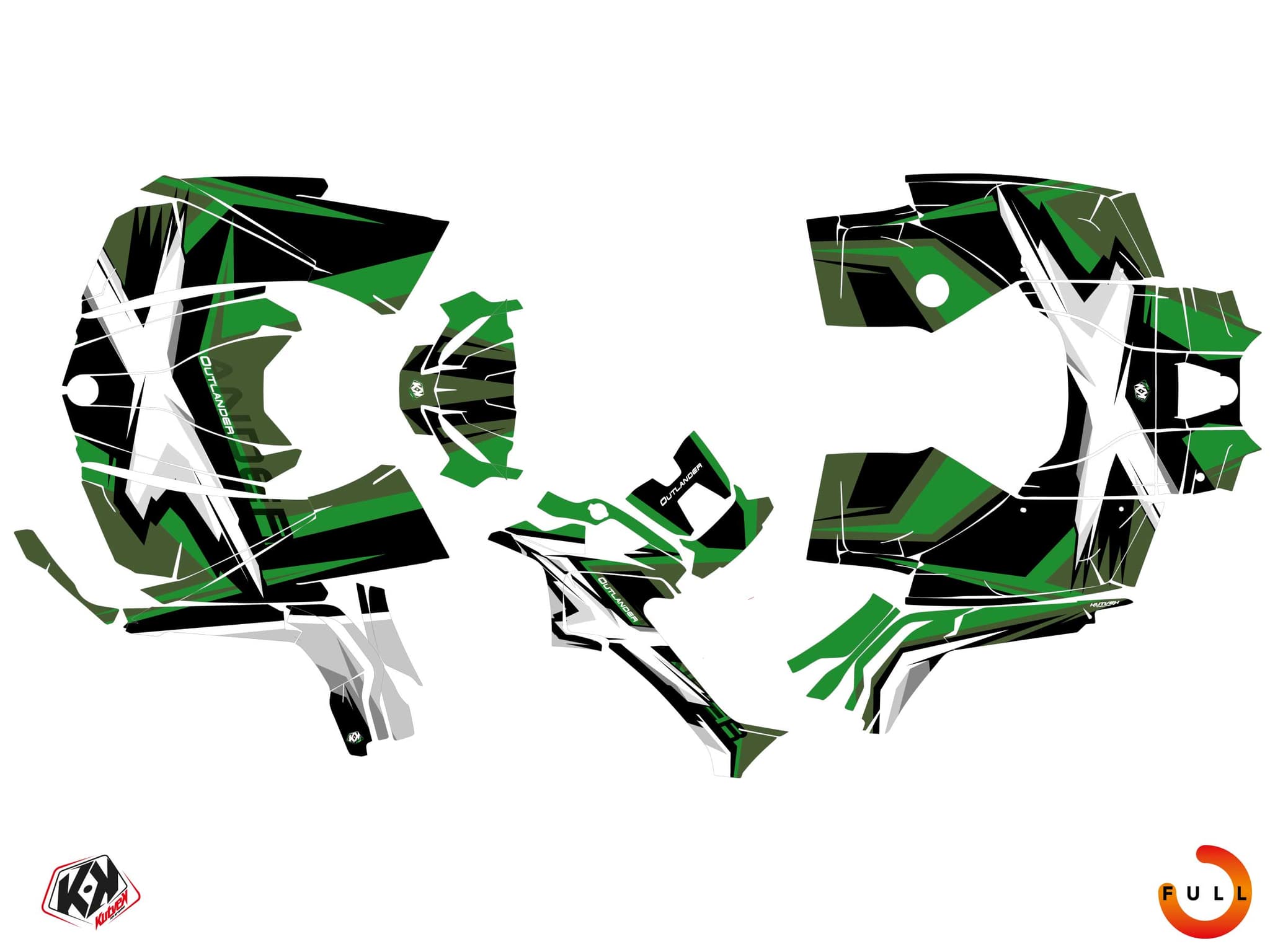 atv can-am outlander 1000 r spear green  graphic kit | Can am | Kutvek - View 3