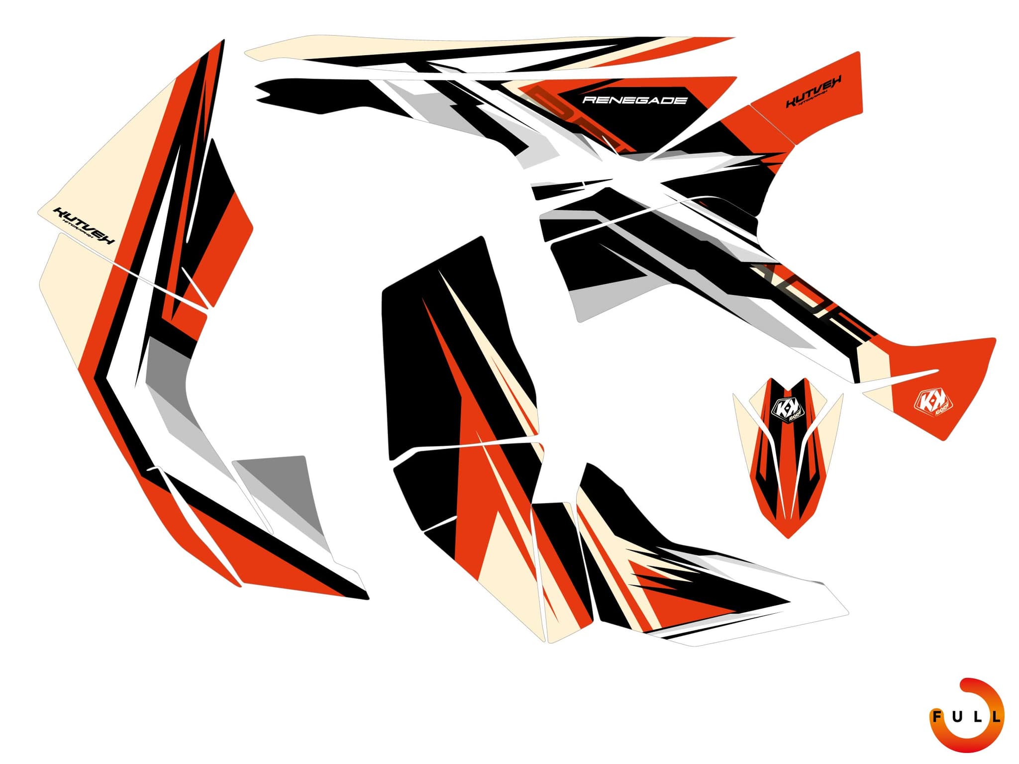 ATV CAN-AM RENEGADE SPEAR Sand graphic kit | Can am | Kutvek - View 3