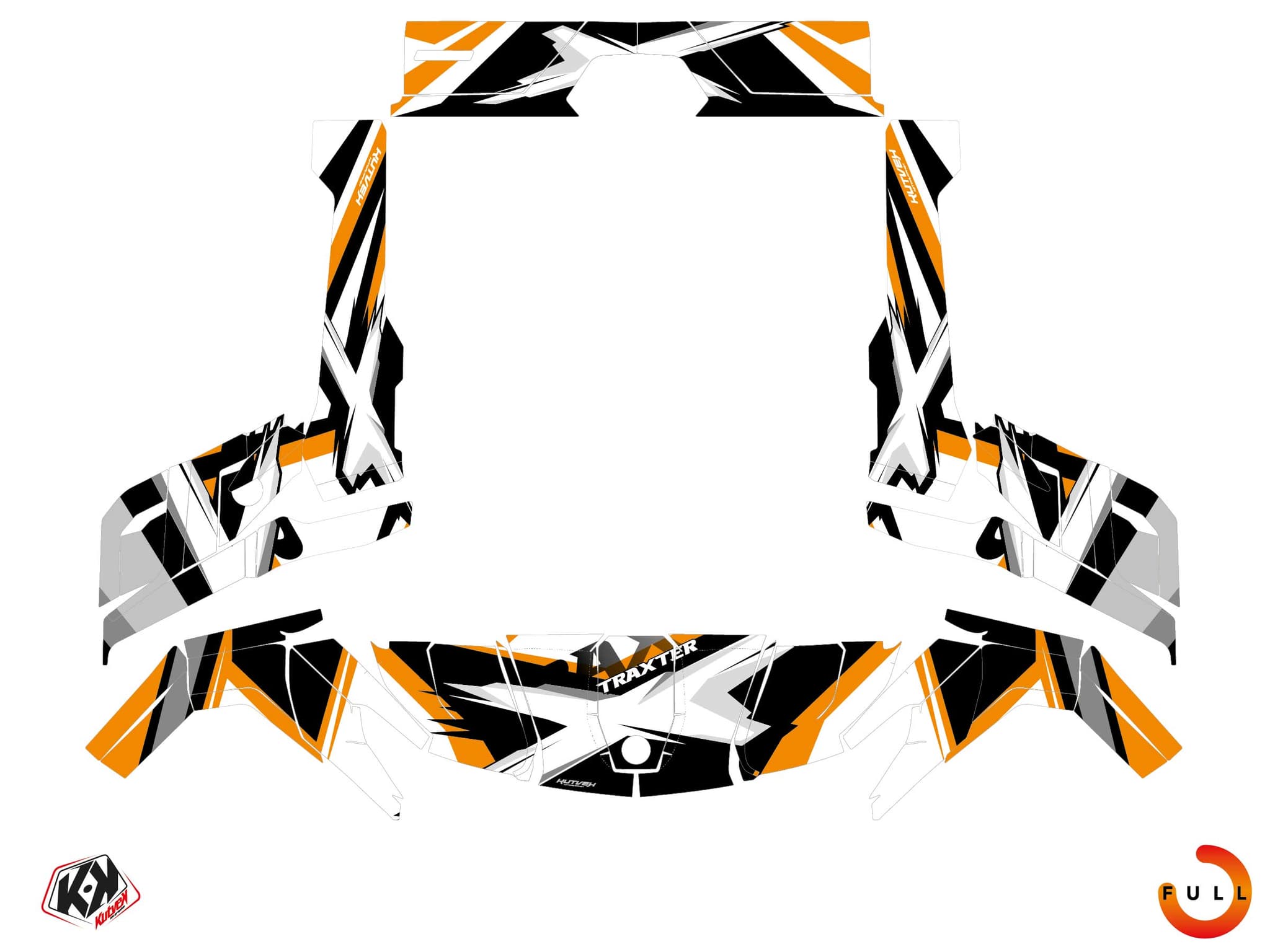 kit graphique ssv can-am traxter spear blanc | Can am | Kutvek - View 3