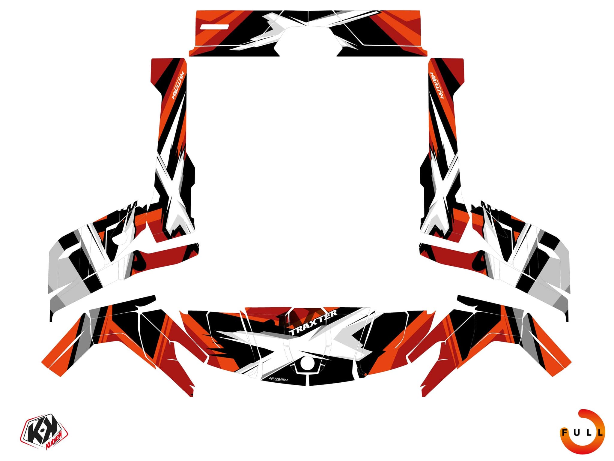 Kit graphique SSV CAN-AM TRAXTER SPEAR Rouge | Can am | Kutvek - View 3