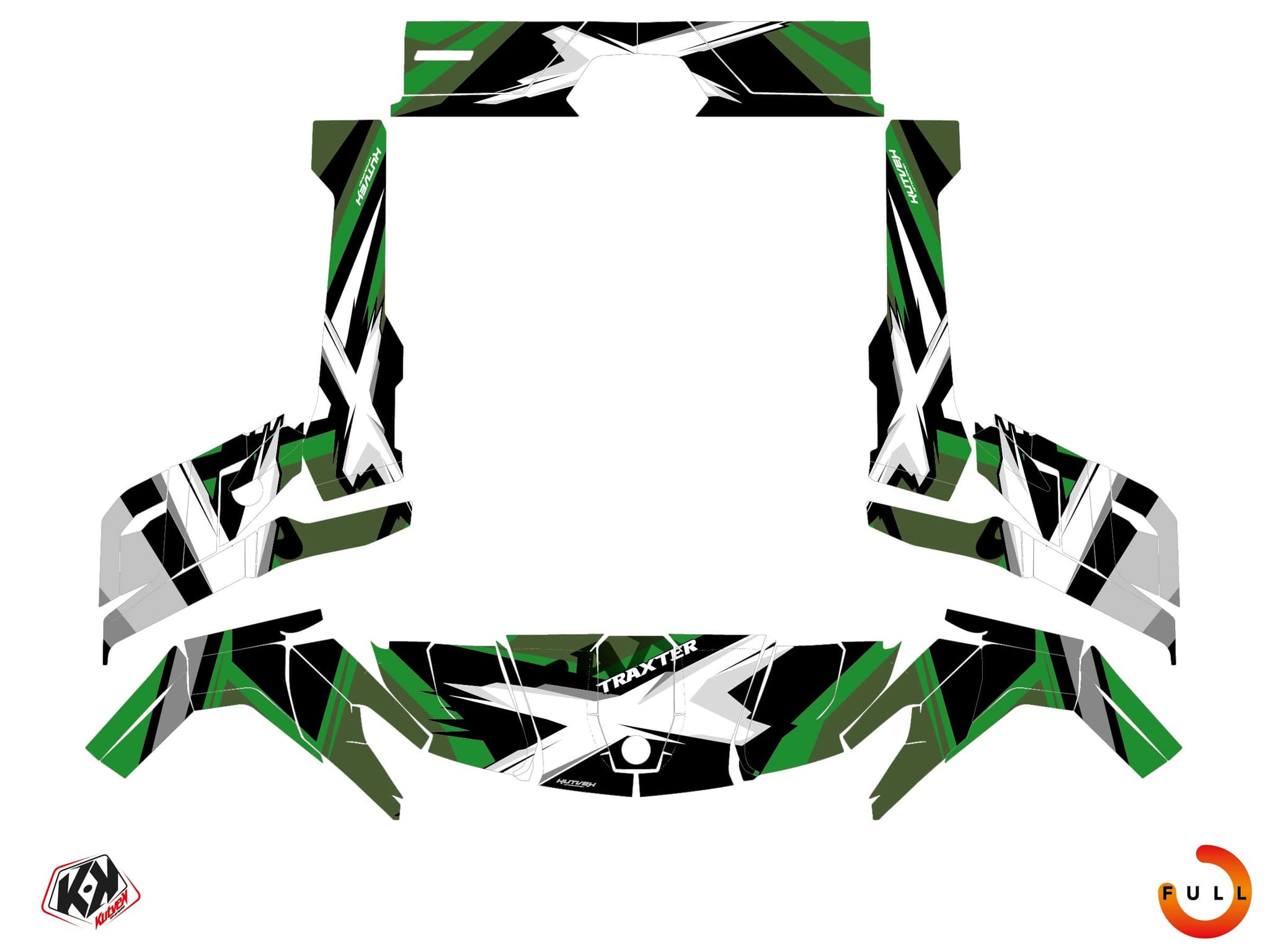 Kit graphique SSV CAN-AM TRAXTER SPEAR Vert | Can am | Kutvek - View 3
